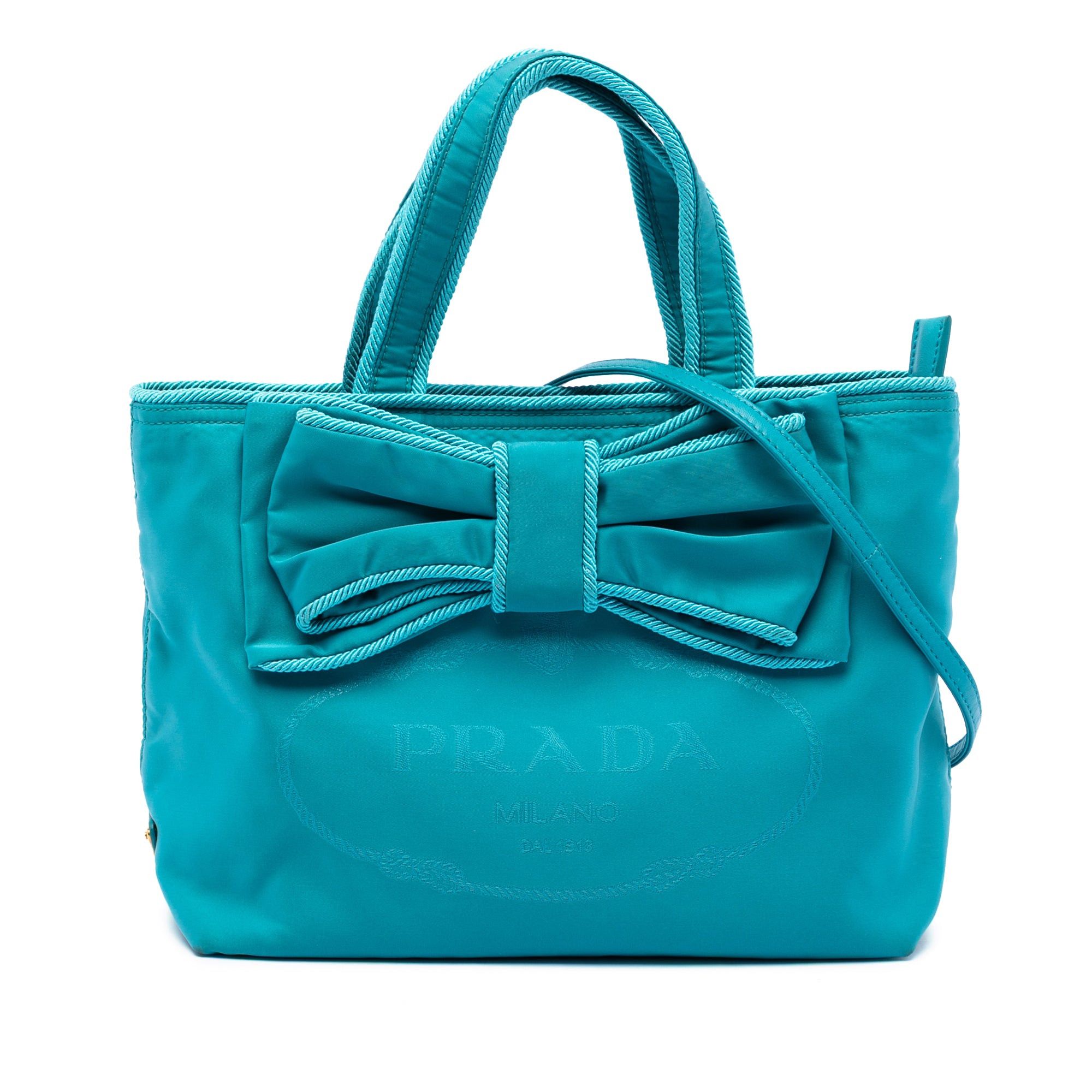 Prada Tessuto Canapa Logo Bow Satchel Size ONE SIZE - 1 Thumbnail