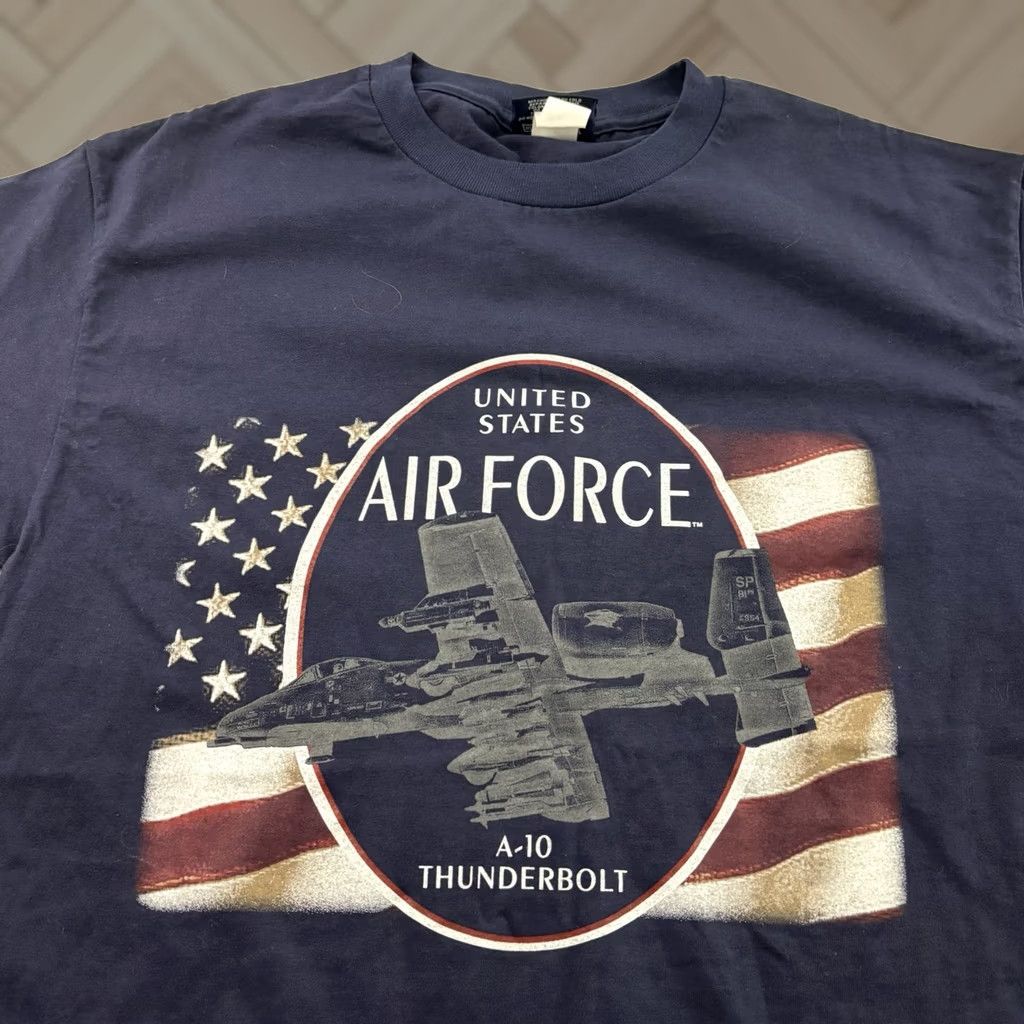 Jansport VTG Jansport US Air Force A-10 Thunderbolt Short Sleeve T Shirt Men's Large Blue Size US L / EU 52-54 / 3 - 1 Thumbnail