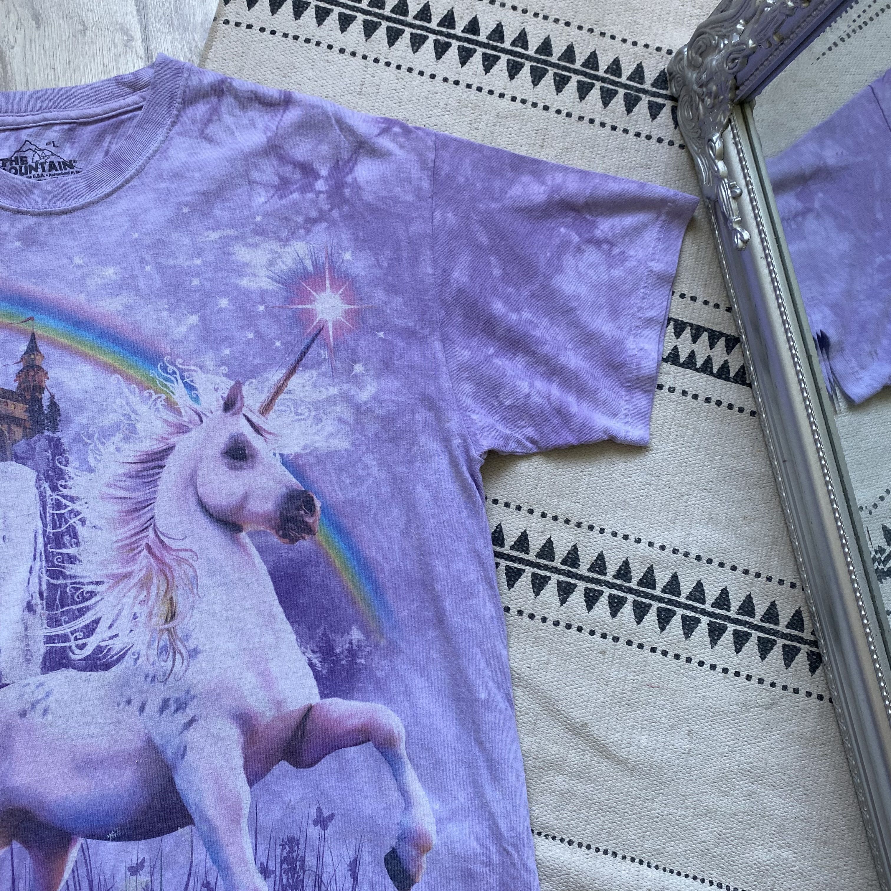 The Mountain 🦄 Vintage Unicorn Rainbow Tee tie-dye Y2K The Mountain Size US L / EU 52-54 / 3 - 6 Thumbnail