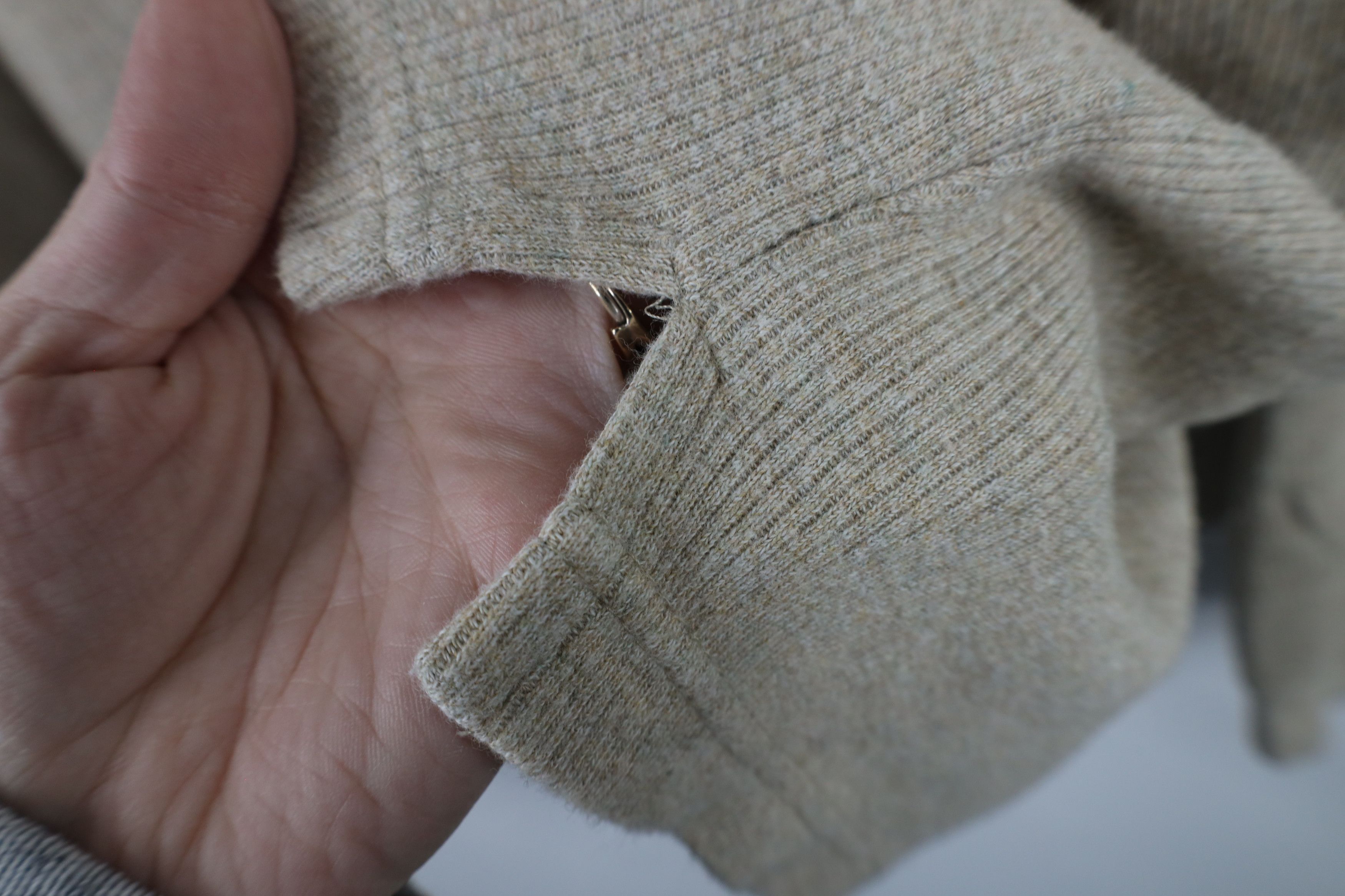 Vintage Vintage 90s Streetwear Ribbed Knit Long Sleeve Polo Shirt Size US XXL / EU 58 / 5 - 9 Thumbnail