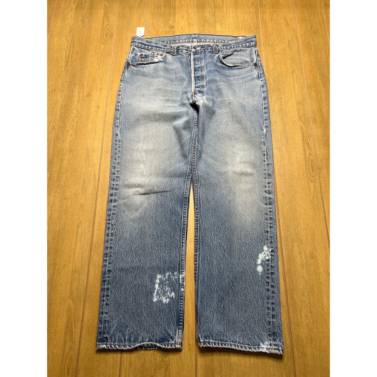 Levi's VTG Levi’s 501 Jeans USA Button Fly Faded Distressed 33x26 Size US 33 - 2 Thumbnail