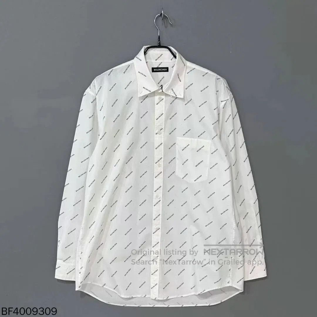 Balenciaga Balenciaga Logo Print White Shirt. Size US XS / EU 42 / 0 - 2 Thumbnail