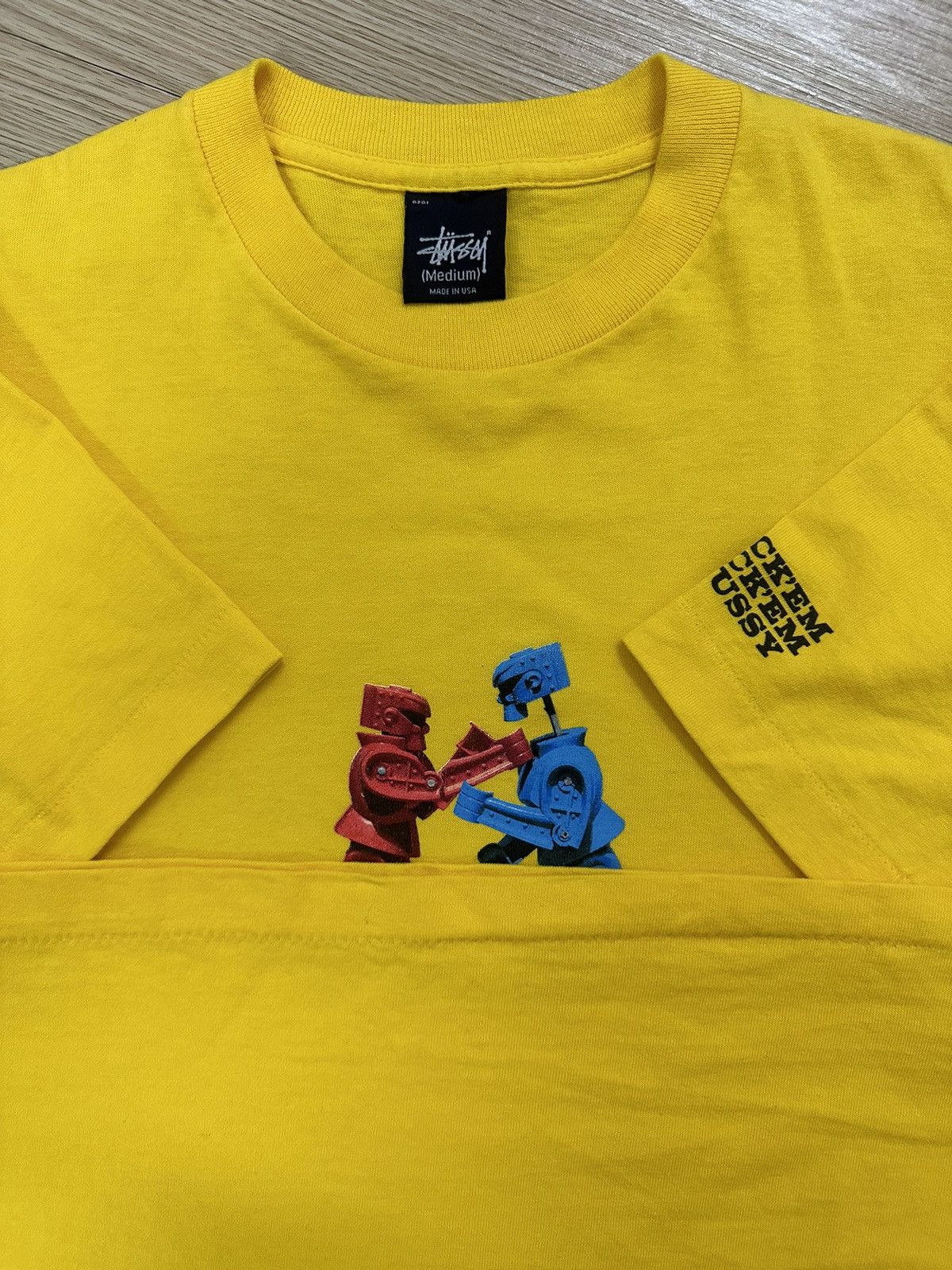 Stussy × Vintage Very Rare Vintage Stussy Rock'em Sock'em Robots Battle tee Size US M / EU 48-50 / 2 - 8 Thumbnail