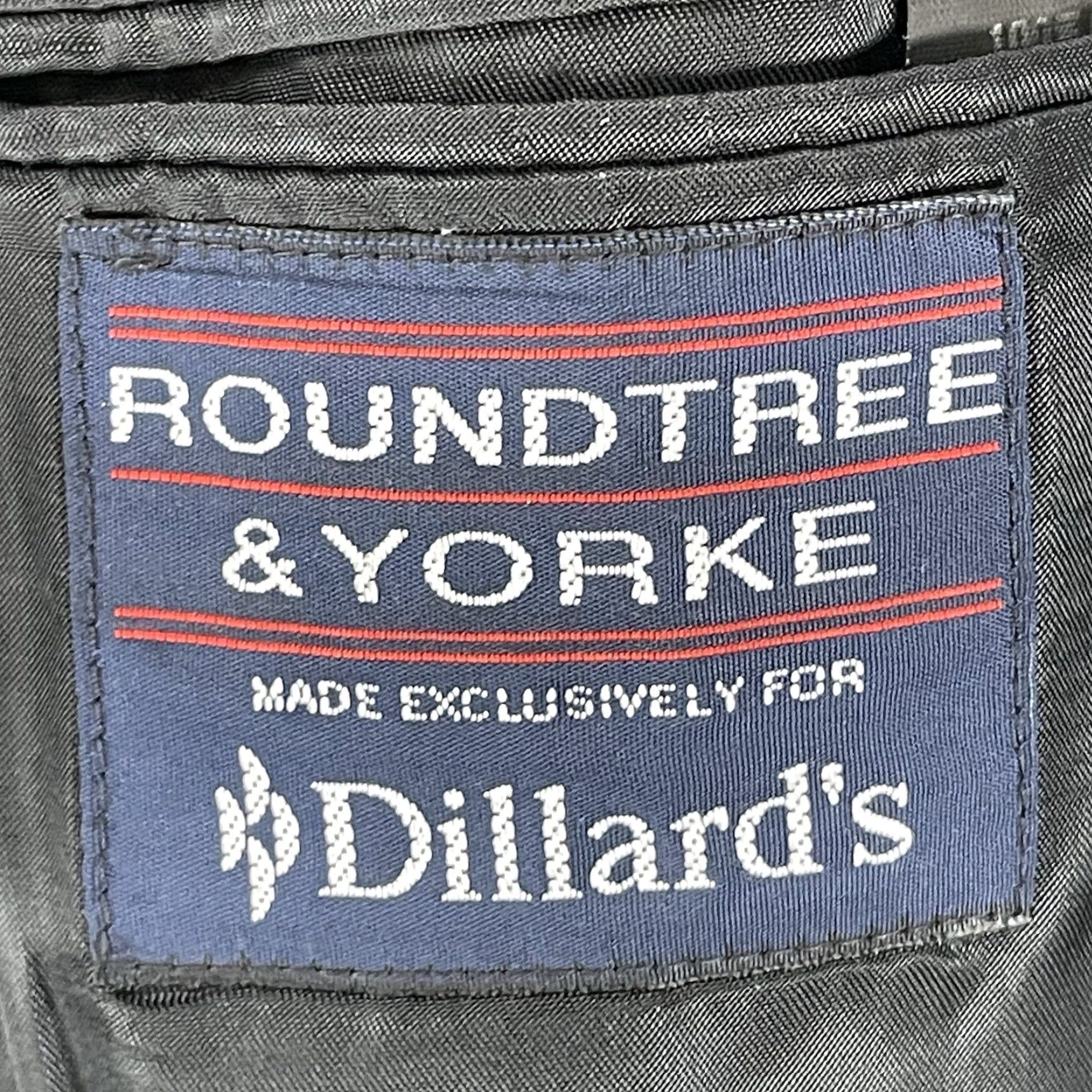 Roundtree & Yorke Roundtree & Yorke Blazer Jacket Black Camelhair 2 Button Notch Vented Size 38R Size 38R - 3 Thumbnail
