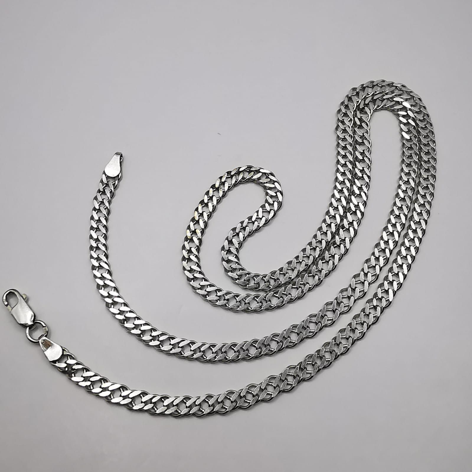 Sterling Silver Vintage Jewelry Chain, 925 Sterling Silver, Signed 13,12g Size ONE SIZE - 2 Thumbnail