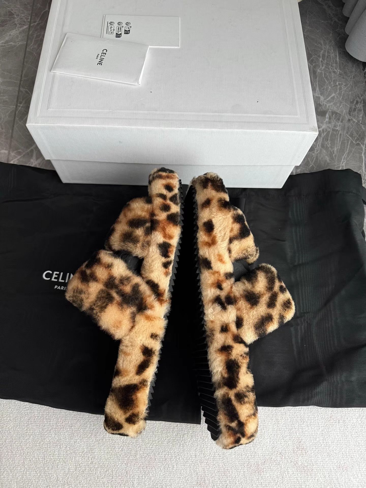 Celine Celine Leopard Print Wool Slides K6 Size US 9 / IT 39 - 5 Thumbnail