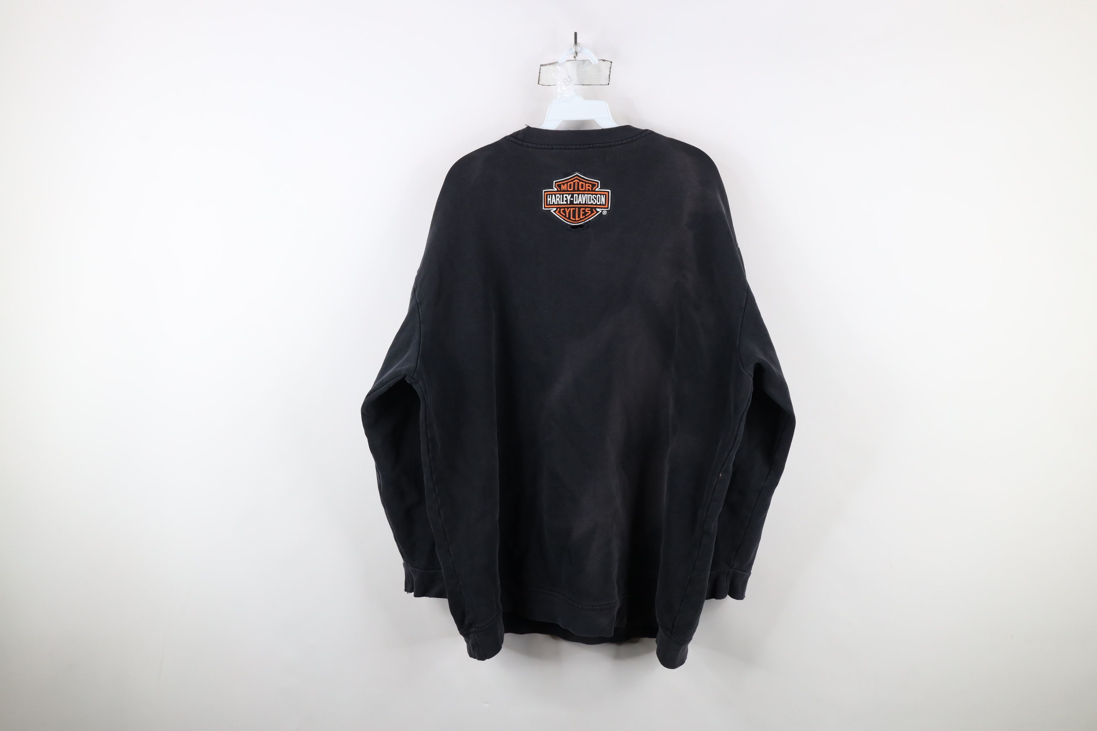 Harley Davidson × Vintage Vintage 90s Y2K Harley Davidson Fire Flames Eagle Sweatshirt Size US XL / EU 56 / 4 - 14 Thumbnail