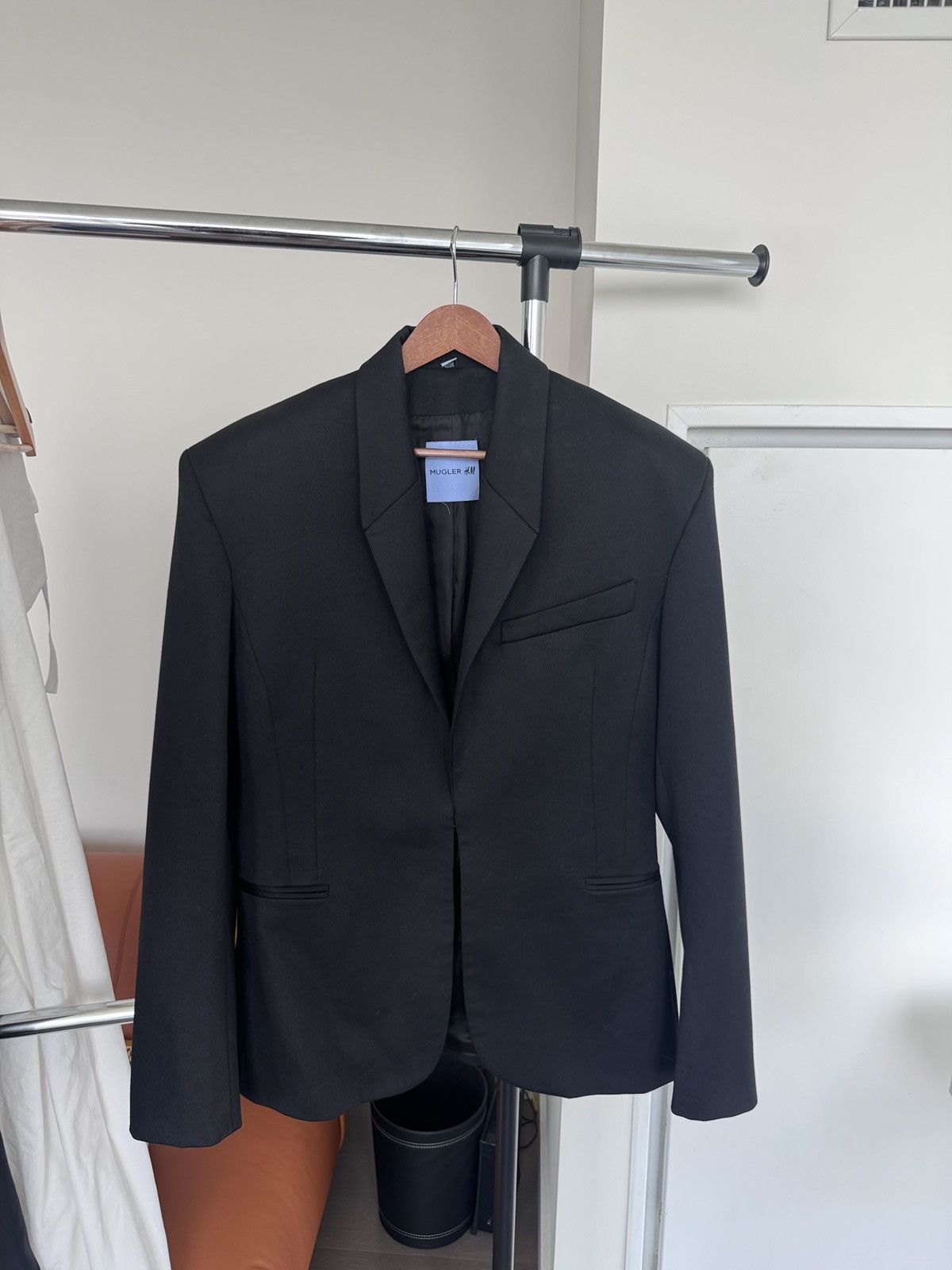 H&M × Mugler Mugler x H&M Black Fitted Blazer Size 46R - 1 Thumbnail