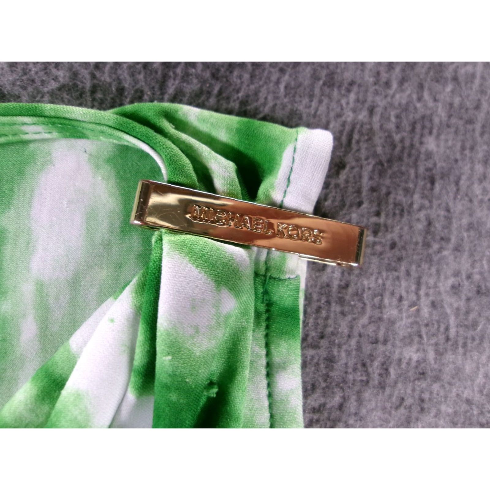 Michael Kors Michael Kors Dress Womens XS Green Tie Dye Sleeveless Cowl Neck Sheath Ruched Size XS / US 0-2 / IT 36-38 - 3 Thumbnail