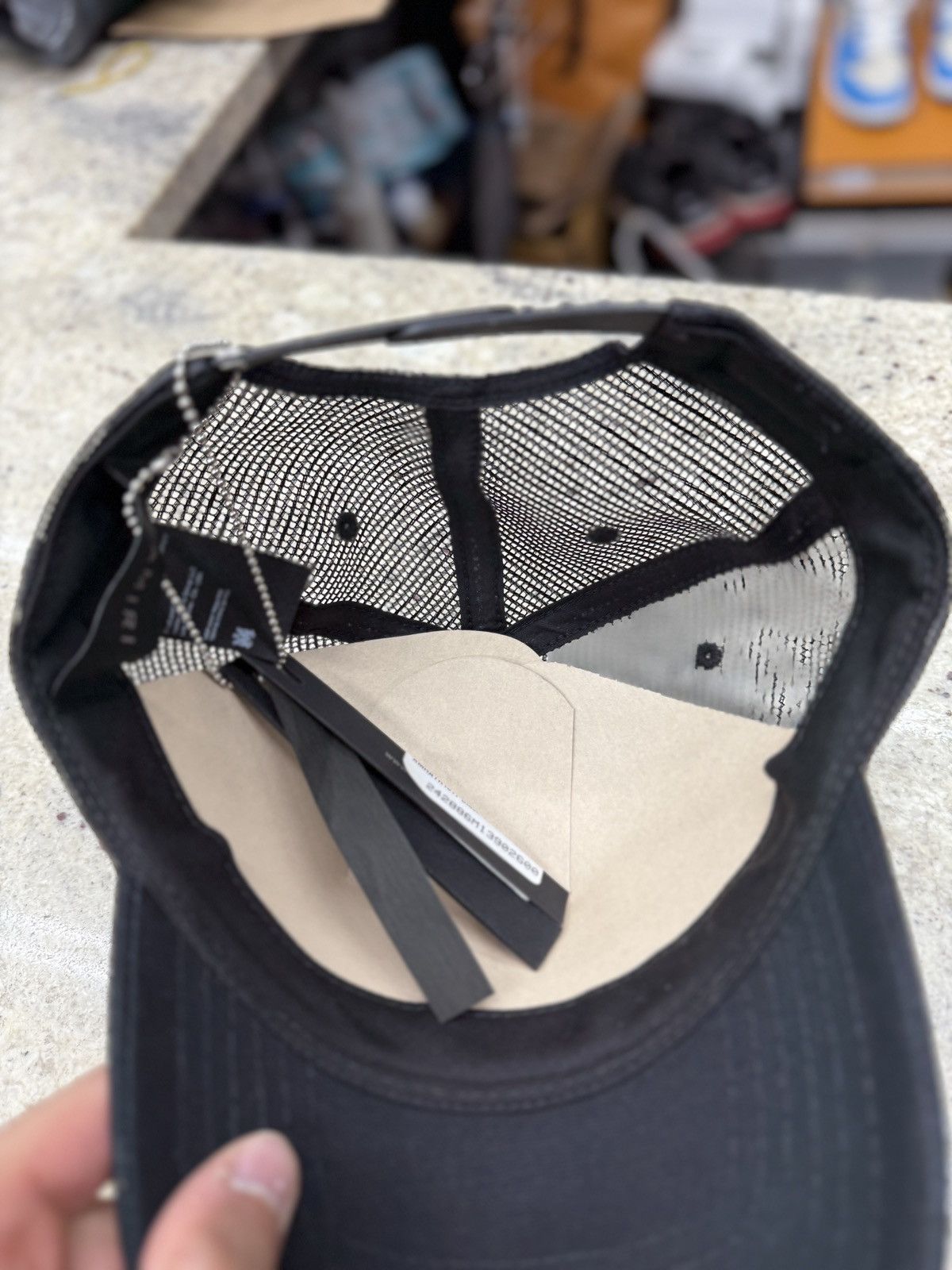 Amiri Amiri Black 3 Star Crystal Trucker Hat Size ONE SIZE - 7 Thumbnail