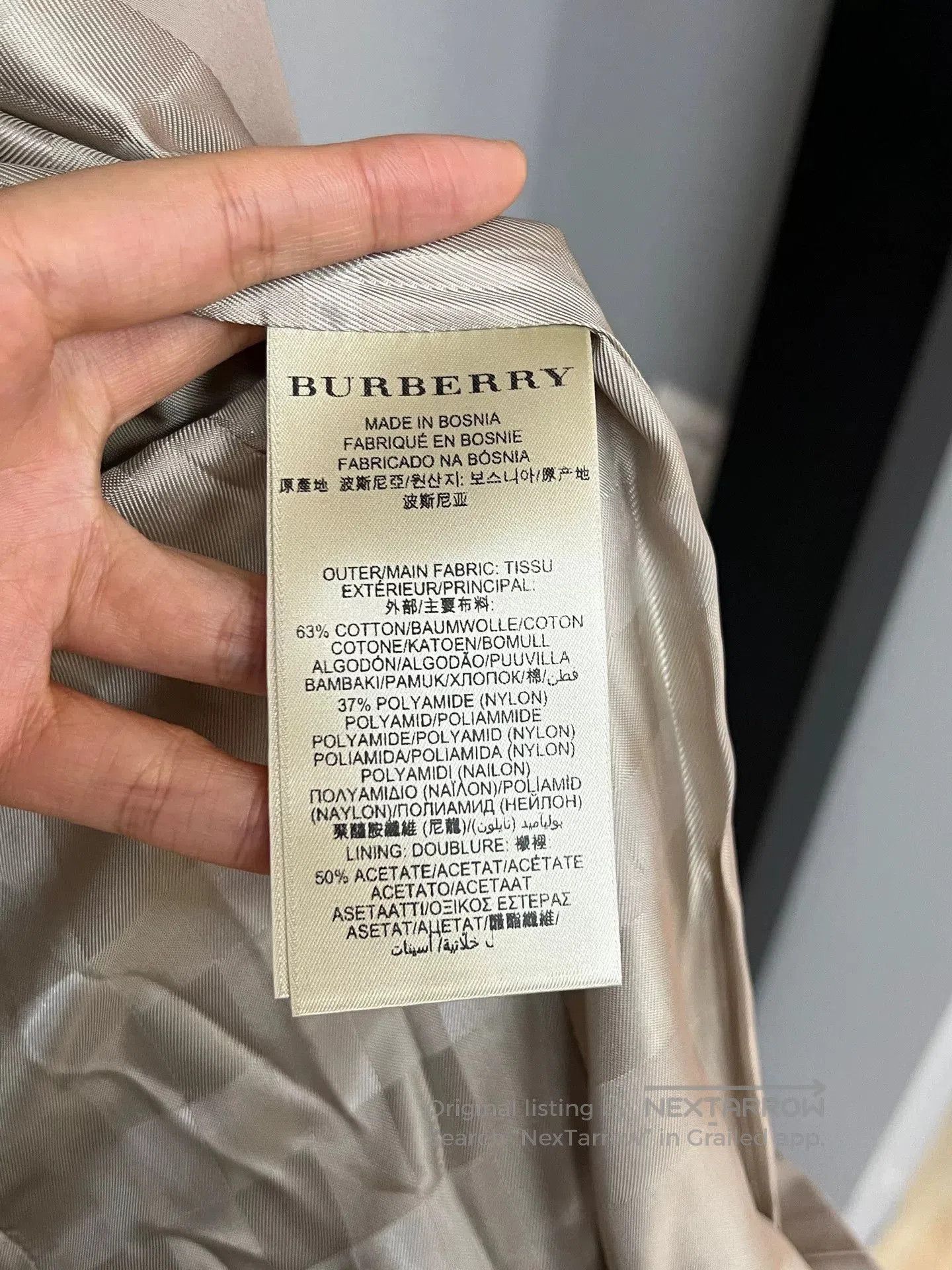 Burberry Burberry Check Pattern Trench Coat Size UK6. Size XS / US 0-2 / IT 36-38 - 7 Thumbnail