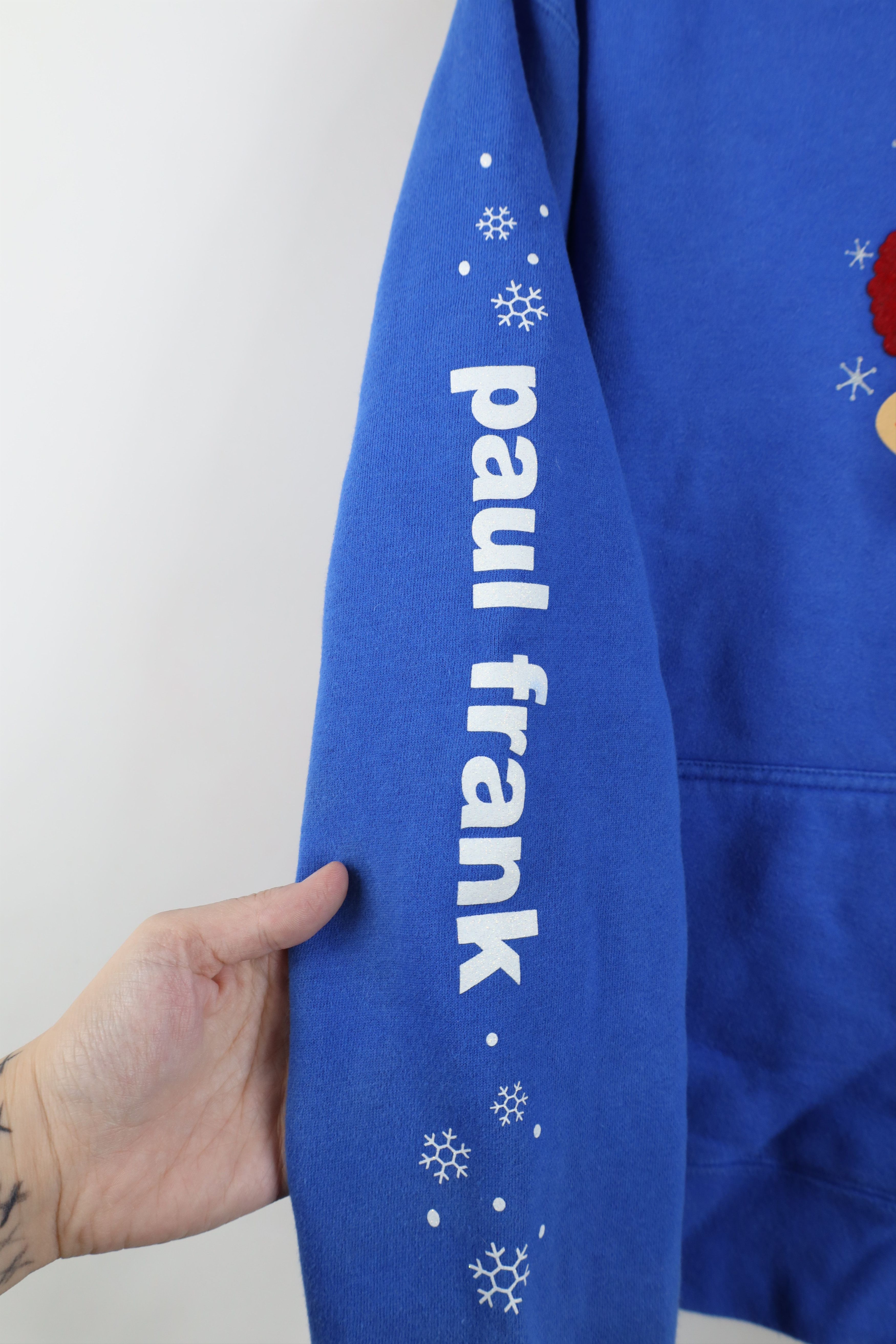 Paul Frank Vintage Y2K Paul Frank Spell Snowflake Monkey Hoodie Blue Size M / US 6-8 / IT 42-44 - 9 Thumbnail