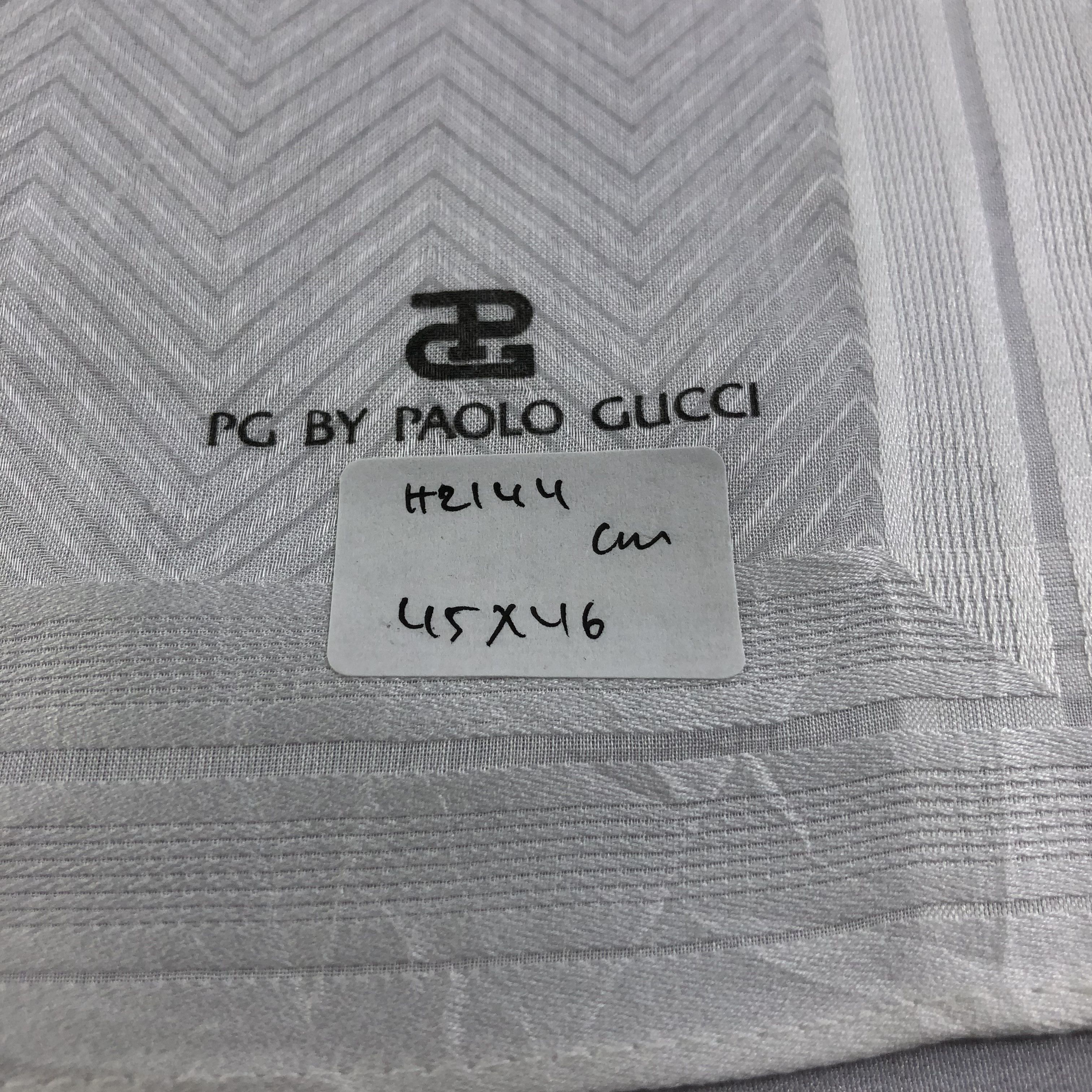 Paolo Gucci Paolo Gucci White Handkerchief Neckerchief Bandana H2144 Size ONE SIZE - 6 Thumbnail