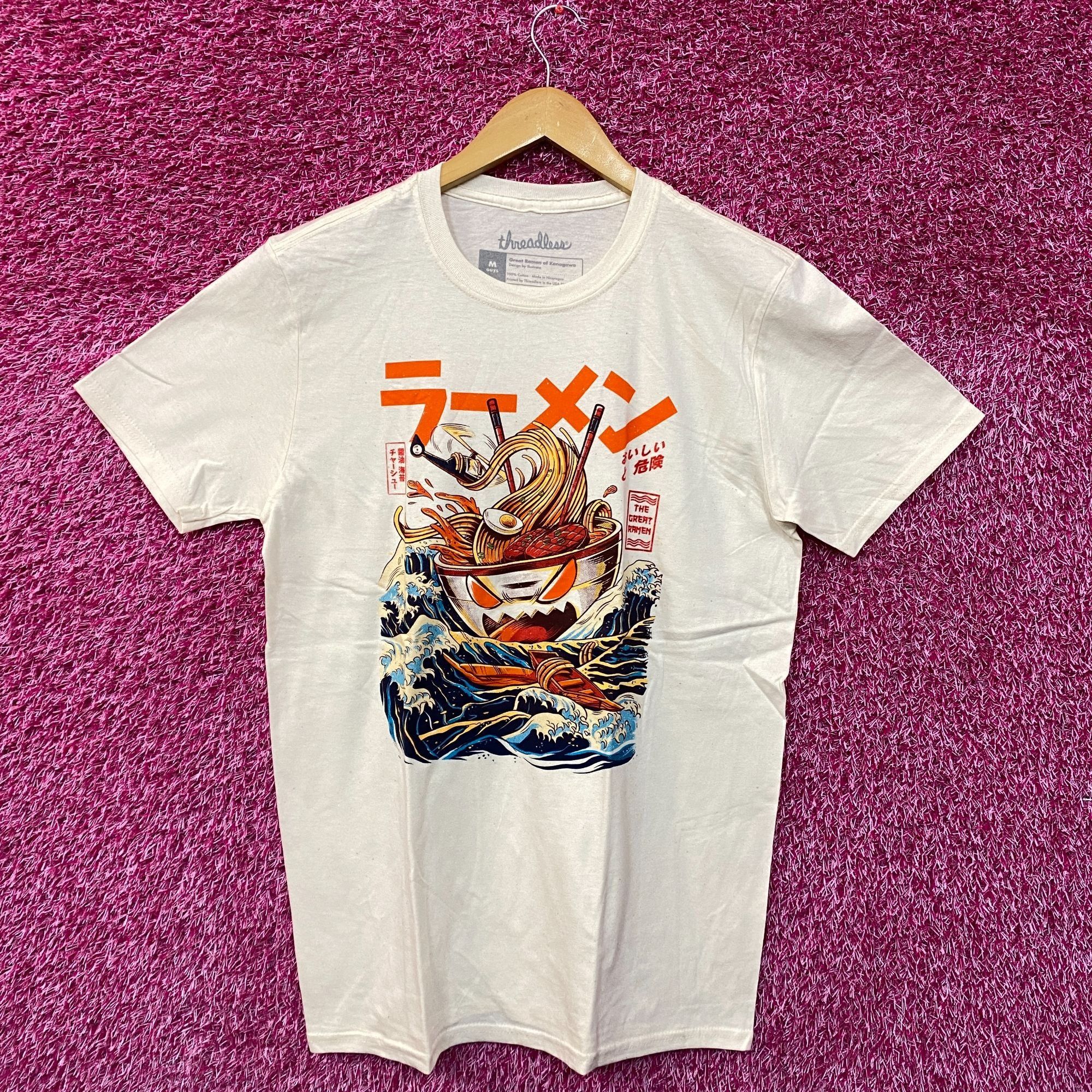 Threadless Ramen at sea beige Tshirt size medium Size US M / EU 48-50 / 2 - 1 Thumbnail