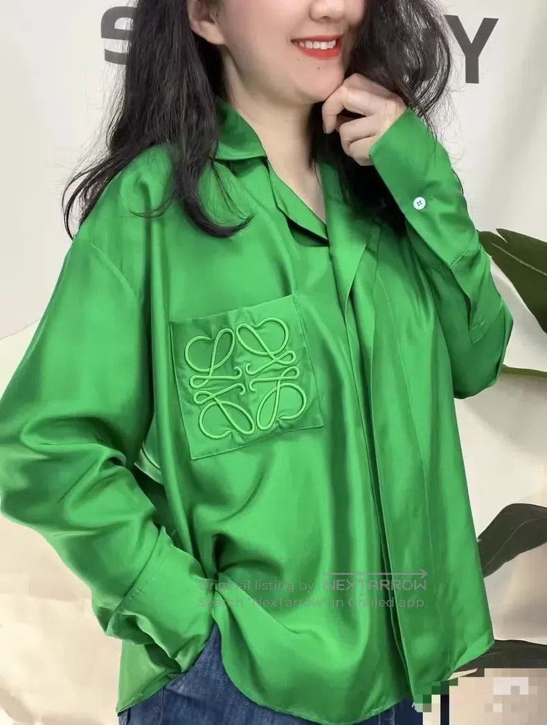 Loewe Loewe Silk Pocket Logo Shirt Jacket Size XS / US 0-2 / IT 36-38 - 5 Thumbnail