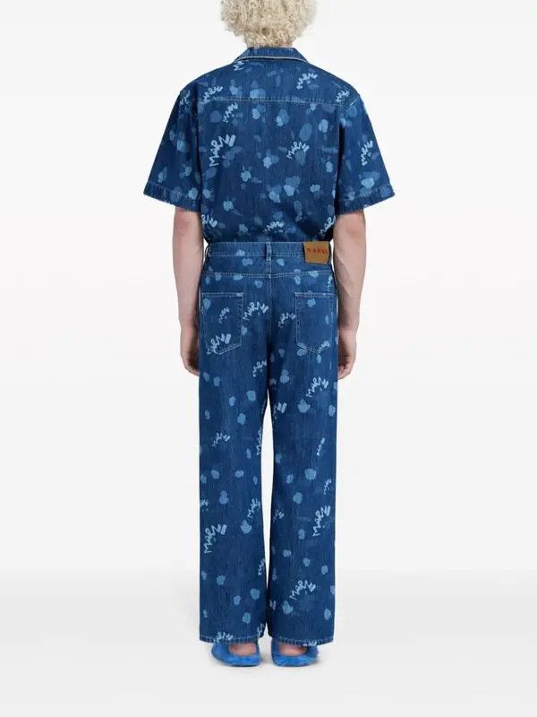 Marni oc11z0525 Laser-Print Jeans in Blue Size US 36 / EU 52 - 3 Thumbnail
