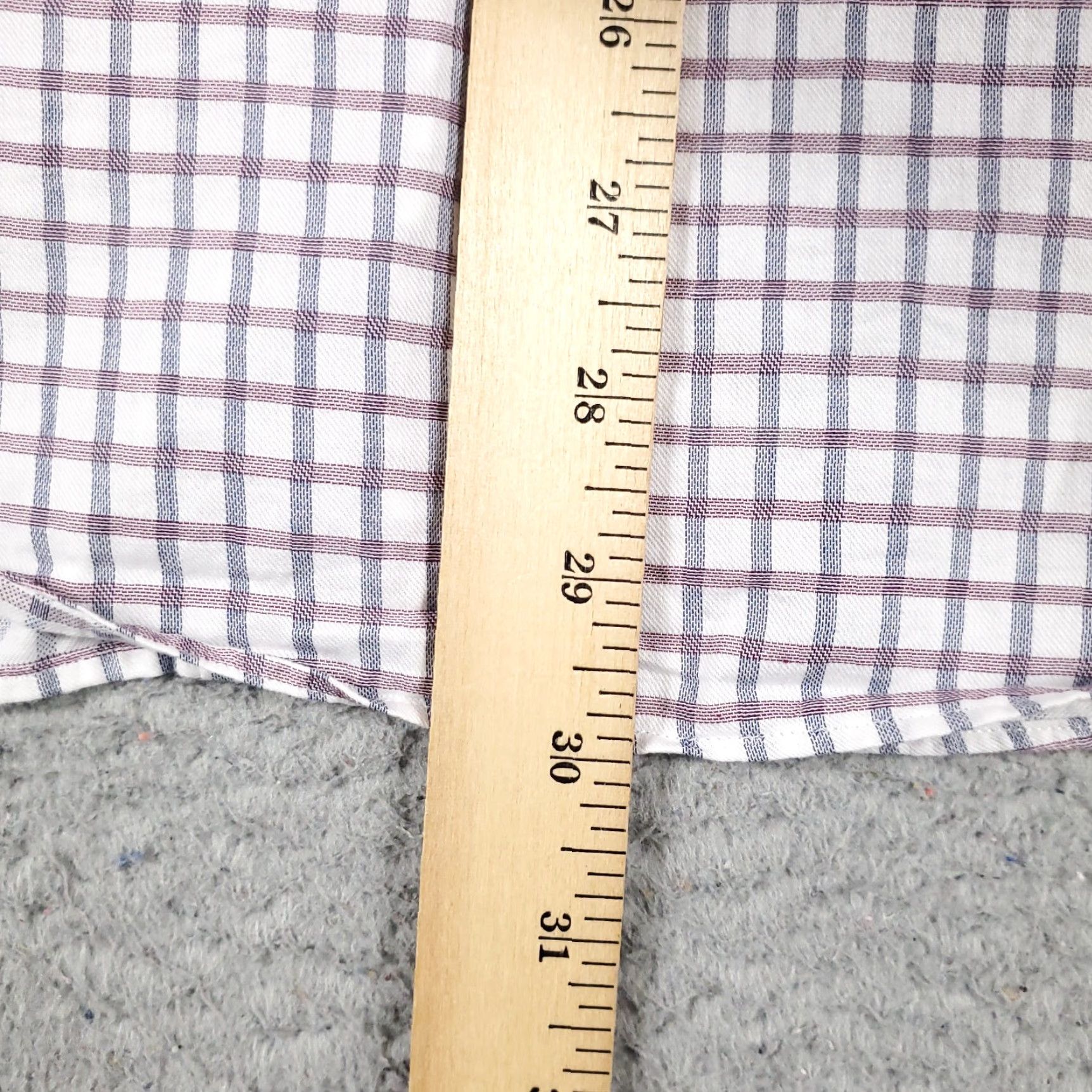 Tommy Hilfiger Tommy Hilfiger Dress Shirt Men 15.5 Red Blue White Check Long Sleeve Button-Up Casual Formal Size 40R - 4 Thumbnail