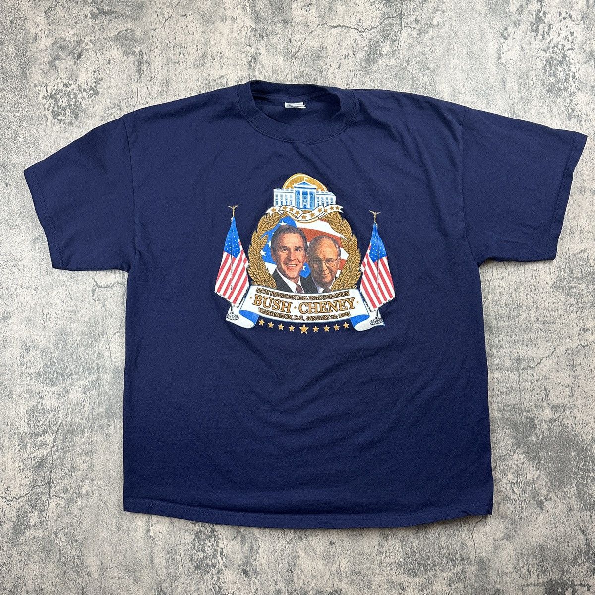 Vintage Vintage George Bush D Cheney Inauguration T Shirt Size US L / EU 52-54 / 3 - 1 Thumbnail