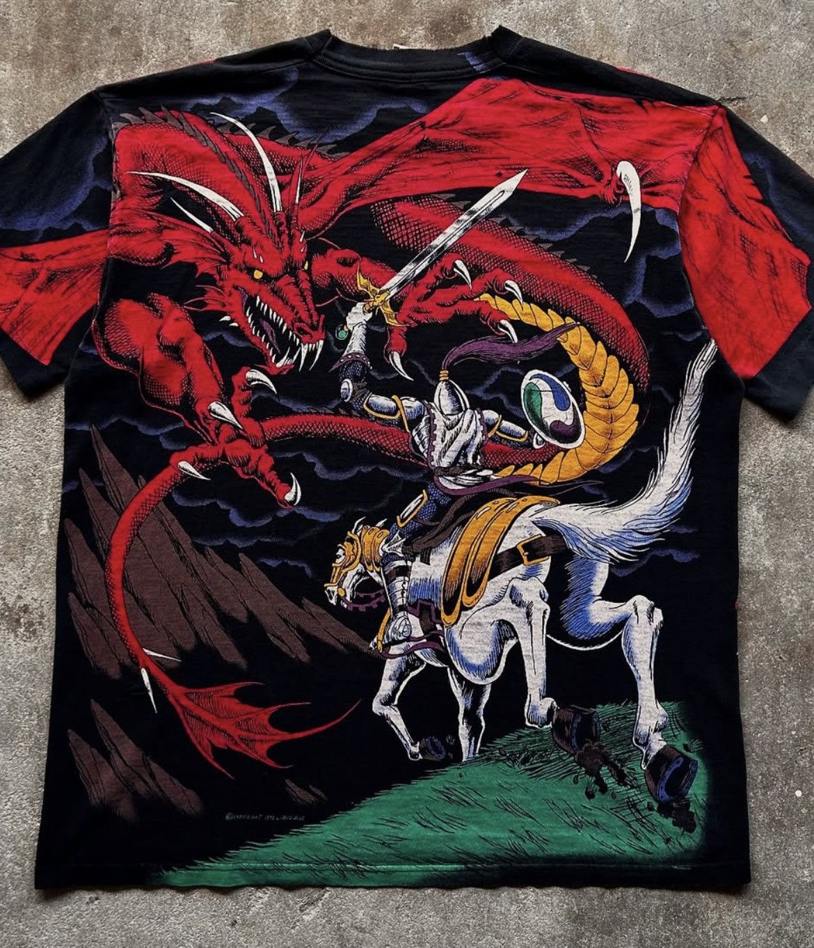 Liquid Blue Vintage 1993 Liquid Blue Dragon Knight AOP Size XL Size US XL / EU 56 / 4 - 2 Thumbnail