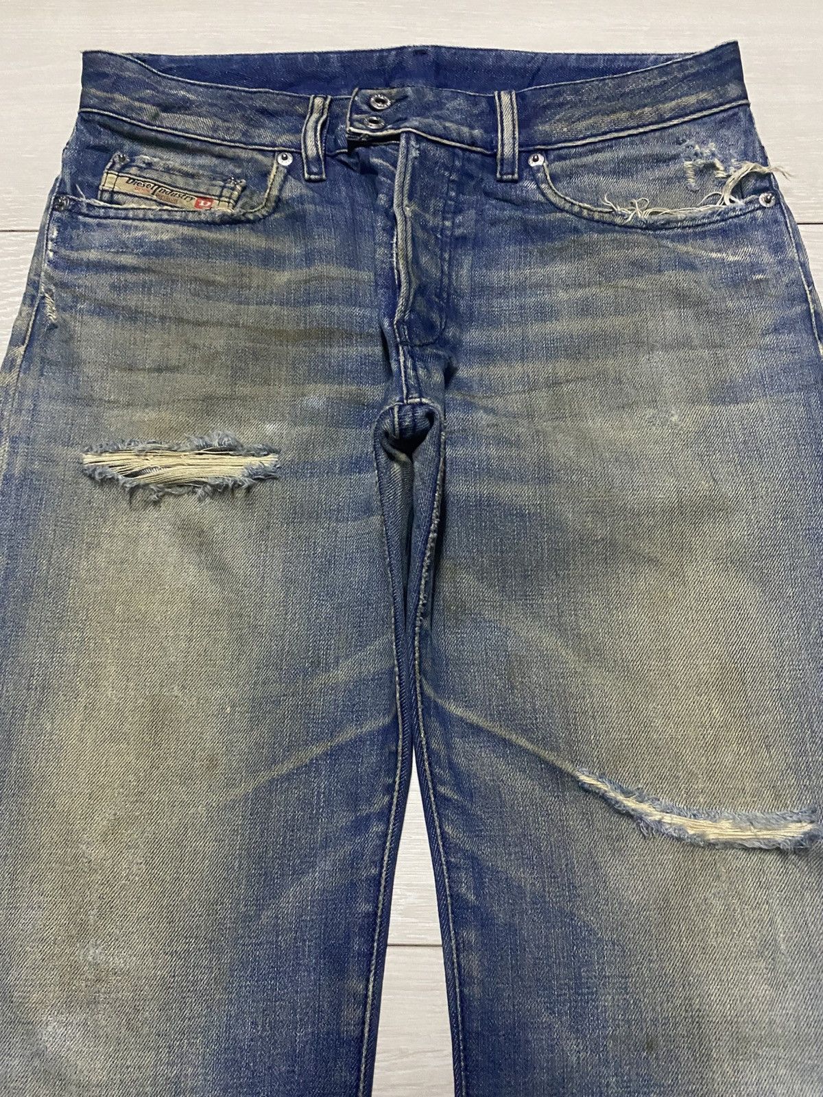A-COLD-WALL* × Diesel Vintage Diesel Industry Mud Wash Wide Leg Baggy Jeans Size US 31 - 3 Thumbnail