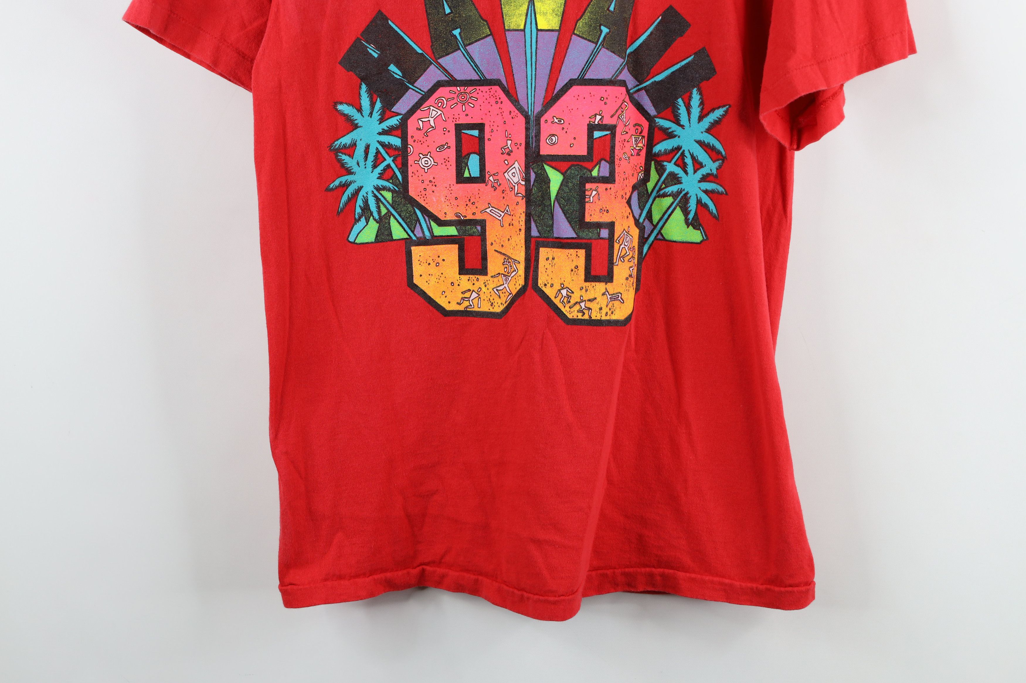 Vintage Vintage 90s Streetwear Hawaii Surfing T-Shirt Red USA Size M / US 6-8 / IT 42-44 - 3 Thumbnail