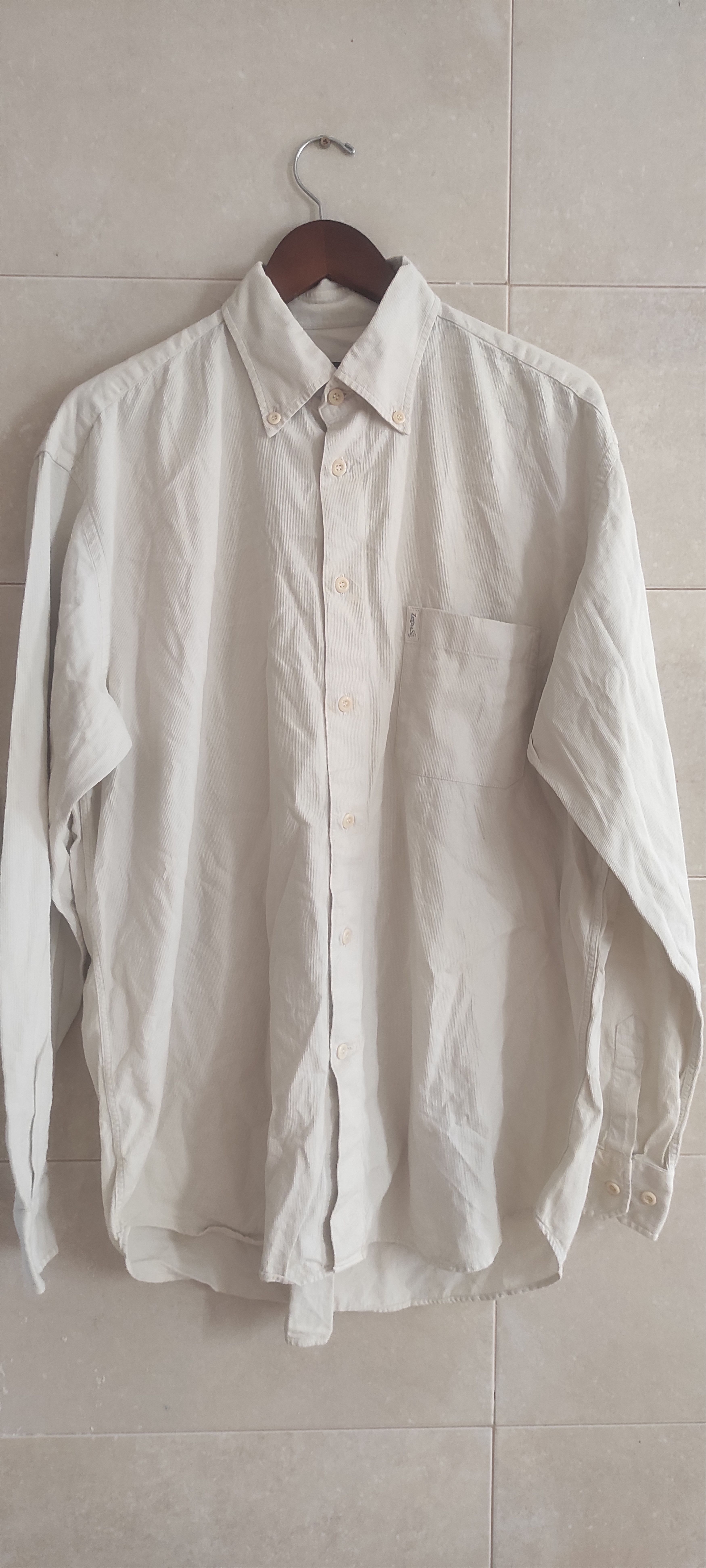 Ermenegildo Zegna Zegna Sport Corduroy Shirt Mens Medium Gray Cotton Size US XL / EU 56 / 4 - 3 Thumbnail