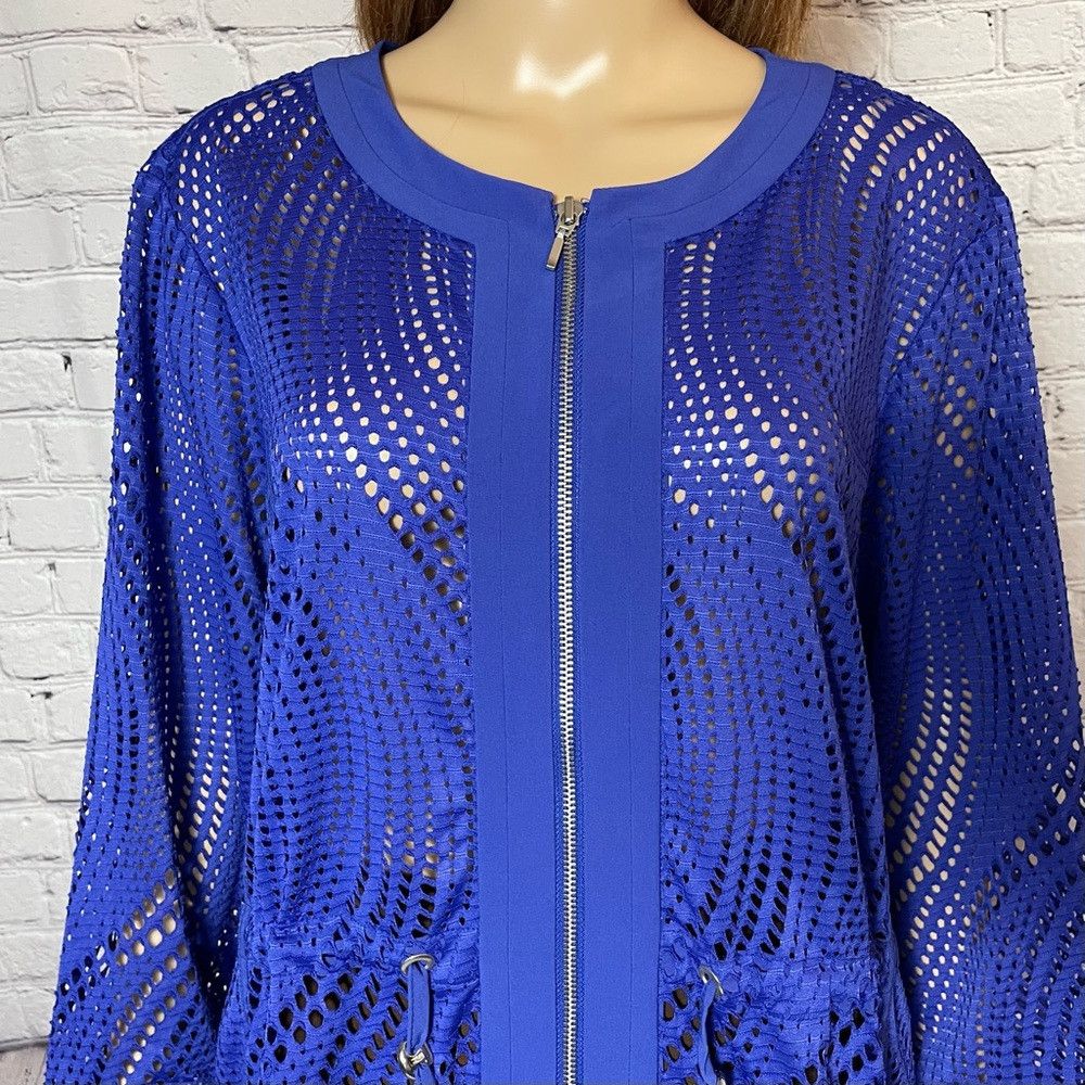 Chicos New Chico's Zenergy Perforated Neema Blue Jacket Size 3 US Size XL / US 12-14 / IT 48-50 - 5 Thumbnail