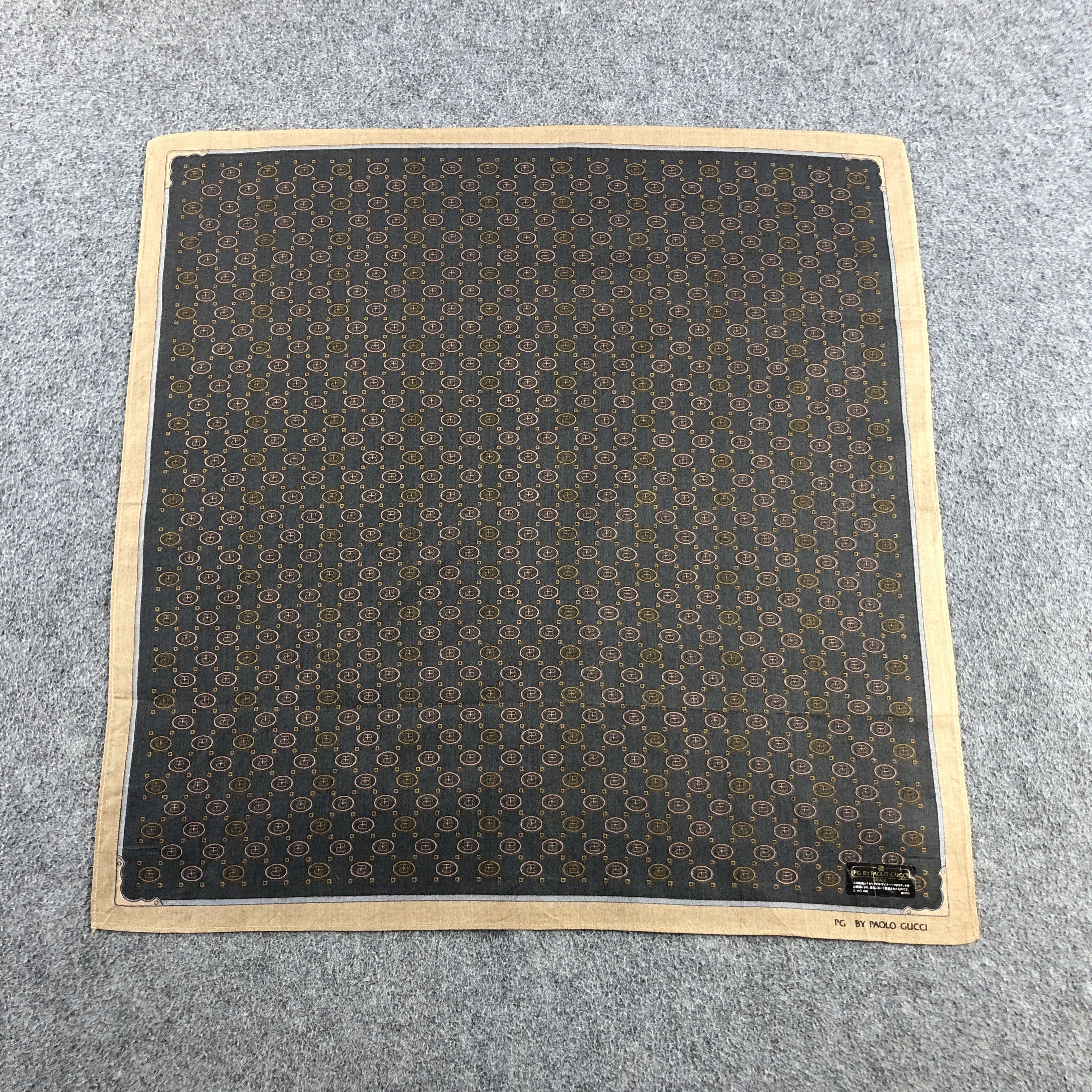 Paolo Gucci × Vintage PG by Paolo Gucci Handkerchief Neckerchief Bandana H2737 Size ONE SIZE - 2 Thumbnail