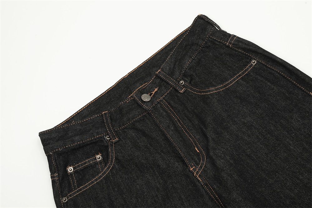 Japanese Brand Men's simple and versatile casual straight-leg jeans Size US 34 / EU 50 - 3 Thumbnail