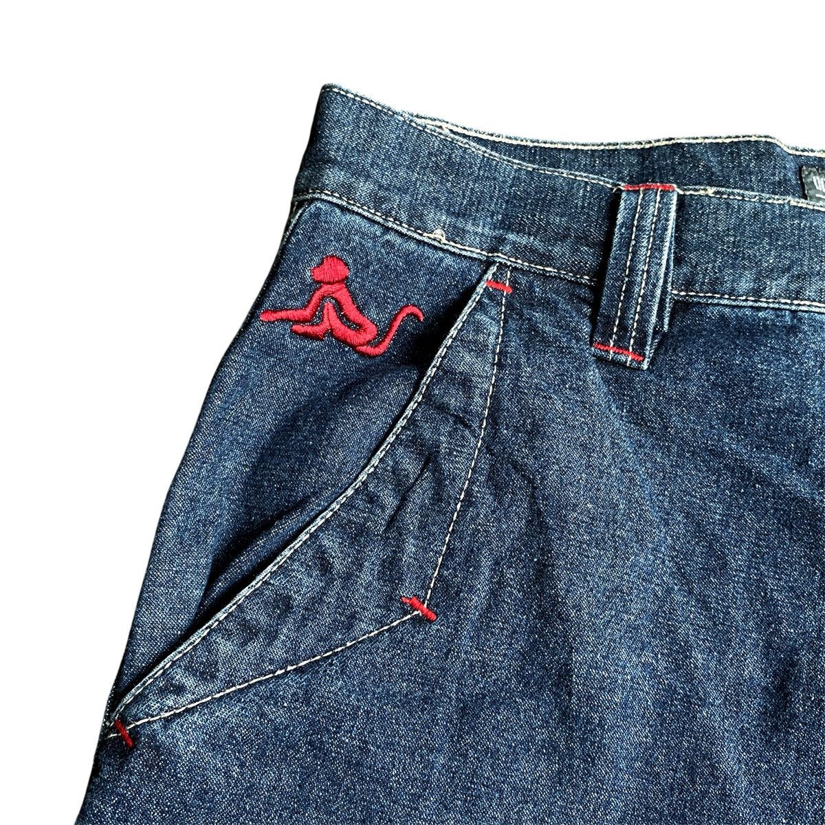 Ecko Unltd. × JNCO × Southpole 2000s Rare DrunkNMunky Cargo Embroidery Wide Leg Baggy Jeans Size US 30 / EU 46 - 4 Thumbnail
