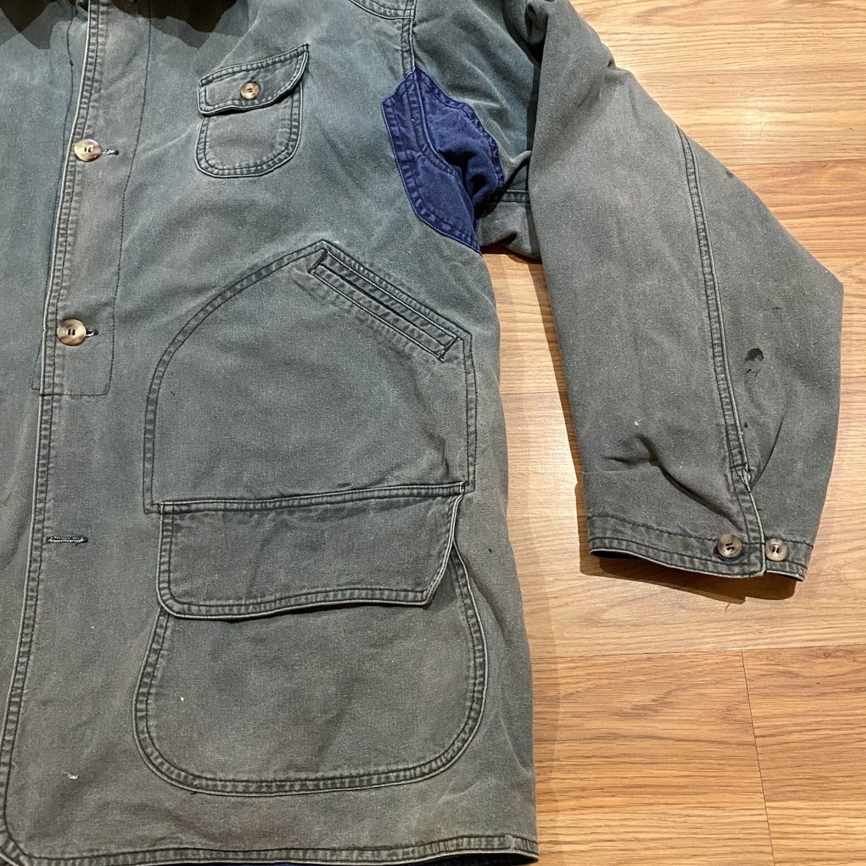 Carhartt VINTAGE Oakton Limited Reversible Barn Chore Jacket Carhartt Detroit Sun Faded L Denim Jacket Large BLUE OR GREEN 1980s Mens Size US L / EU 52-54 / 3 - 6 Thumbnail