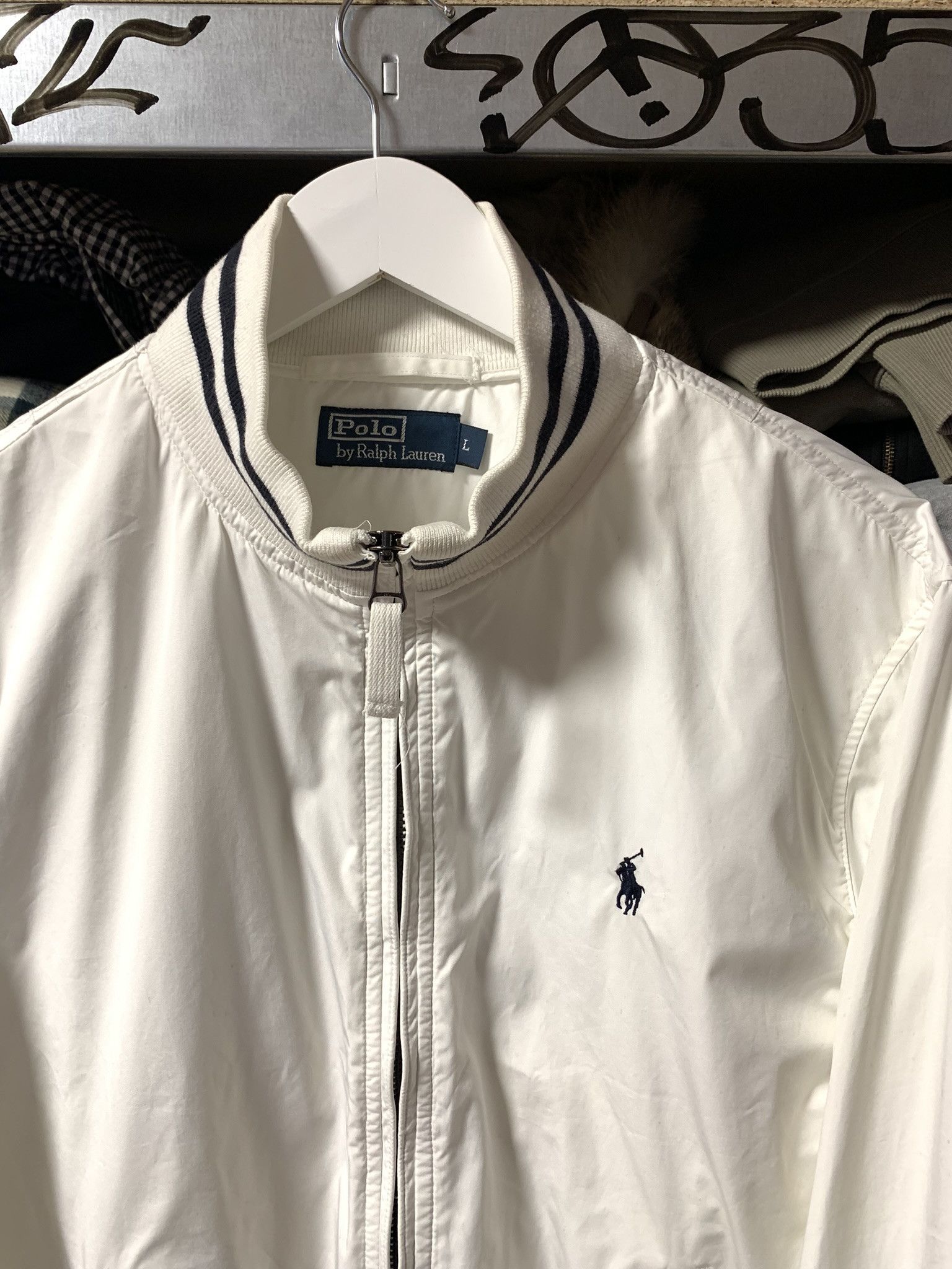 Polo Ralph Lauren Ralph Lauren Men's Windbreaker Bomber Jacket Luxury White L Size US L / EU 52-54 / 3 - 2 Thumbnail