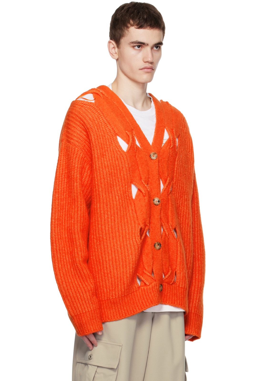 Feng Chen Wang orange wool cardigan Feng chen wang S unisex Size S / US 4 / IT 40 - 5 Thumbnail