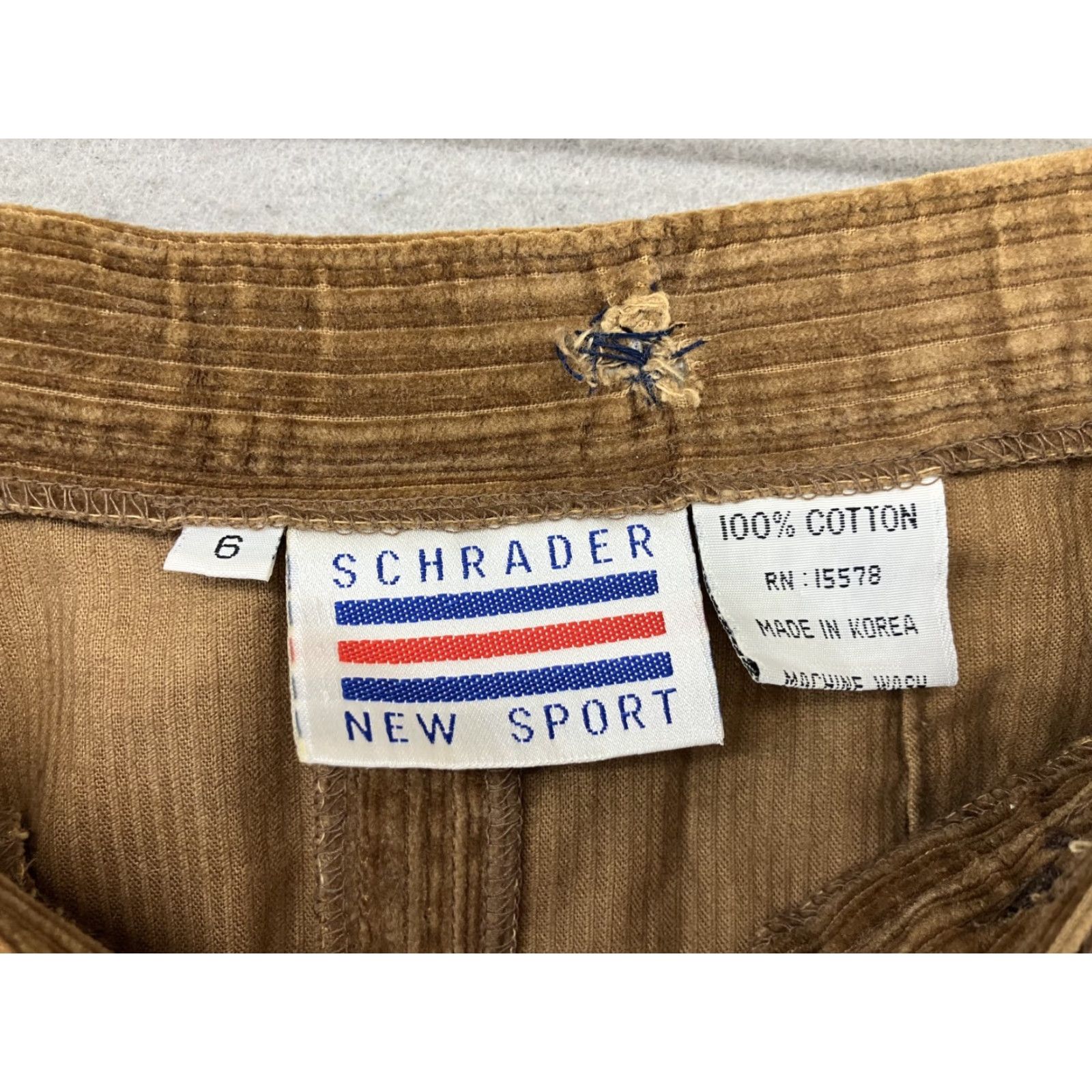 Vintage Schrader Brown Corduroy Midi Skirt Womens 6 Pleated Casual with Pockets & Back Slit 90s Size 28" / US 6 / IT 42 - 2 Thumbnail