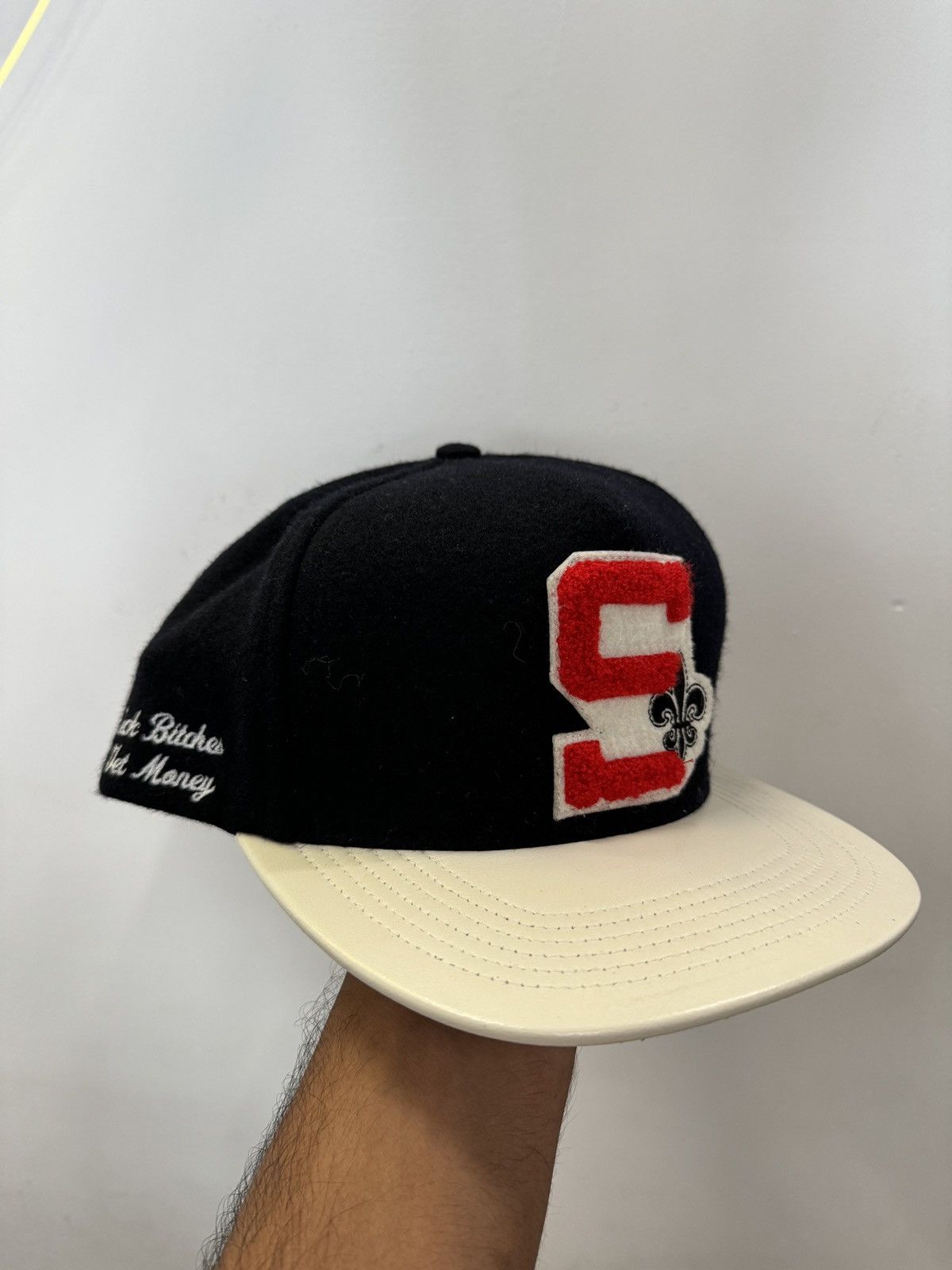 Supreme × Vintage Supreme Wool SnapBack “Fuck Bitches Get