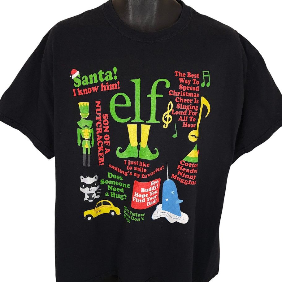 Gildan Elf Movie T Shirt Mens Size XL Black Christmas Will Ferrell Size US XL / EU 56 / 4 - 1 Thumbnail