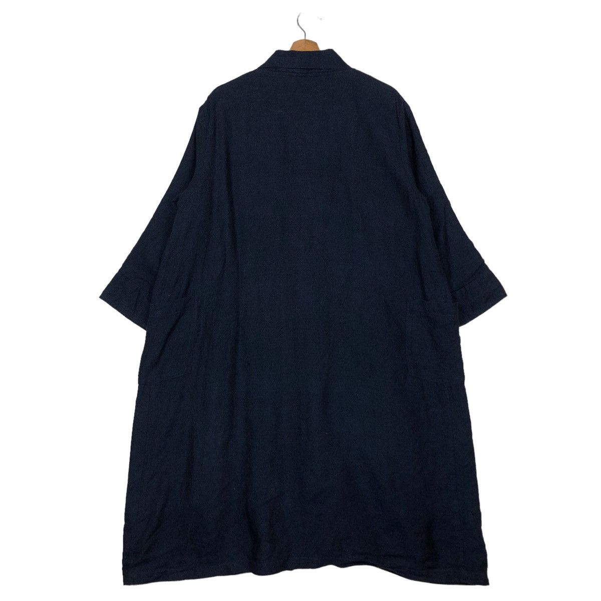 Issey Miyake 🔥Rich Black Long Jacket Double Breast Inspire Issey Miyake Size US M / EU 48-50 / 2 - 8 Thumbnail