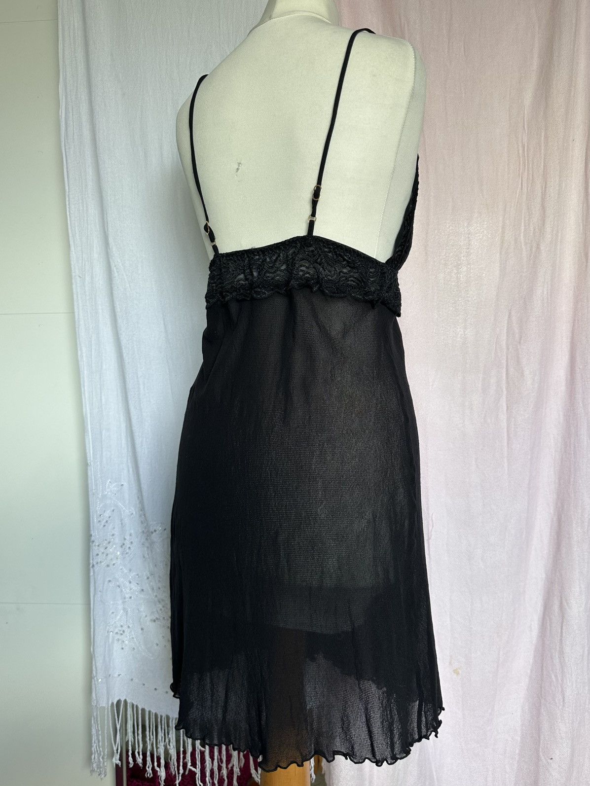 DKNY DKNY black sheer mesh slip dress size L Size L / US 10 / IT 46 - 5 Thumbnail