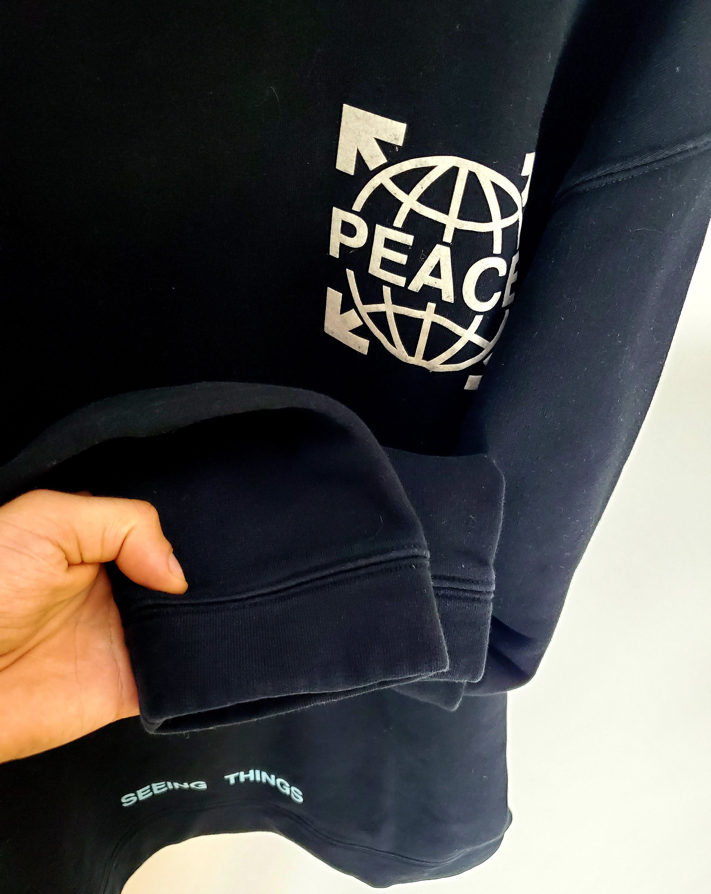 Off-White × Virgil Abloh Off-White Peace sweatshirt Globe Oversized Crewneck Size US S / EU 44-46 / 1 - 9 Thumbnail