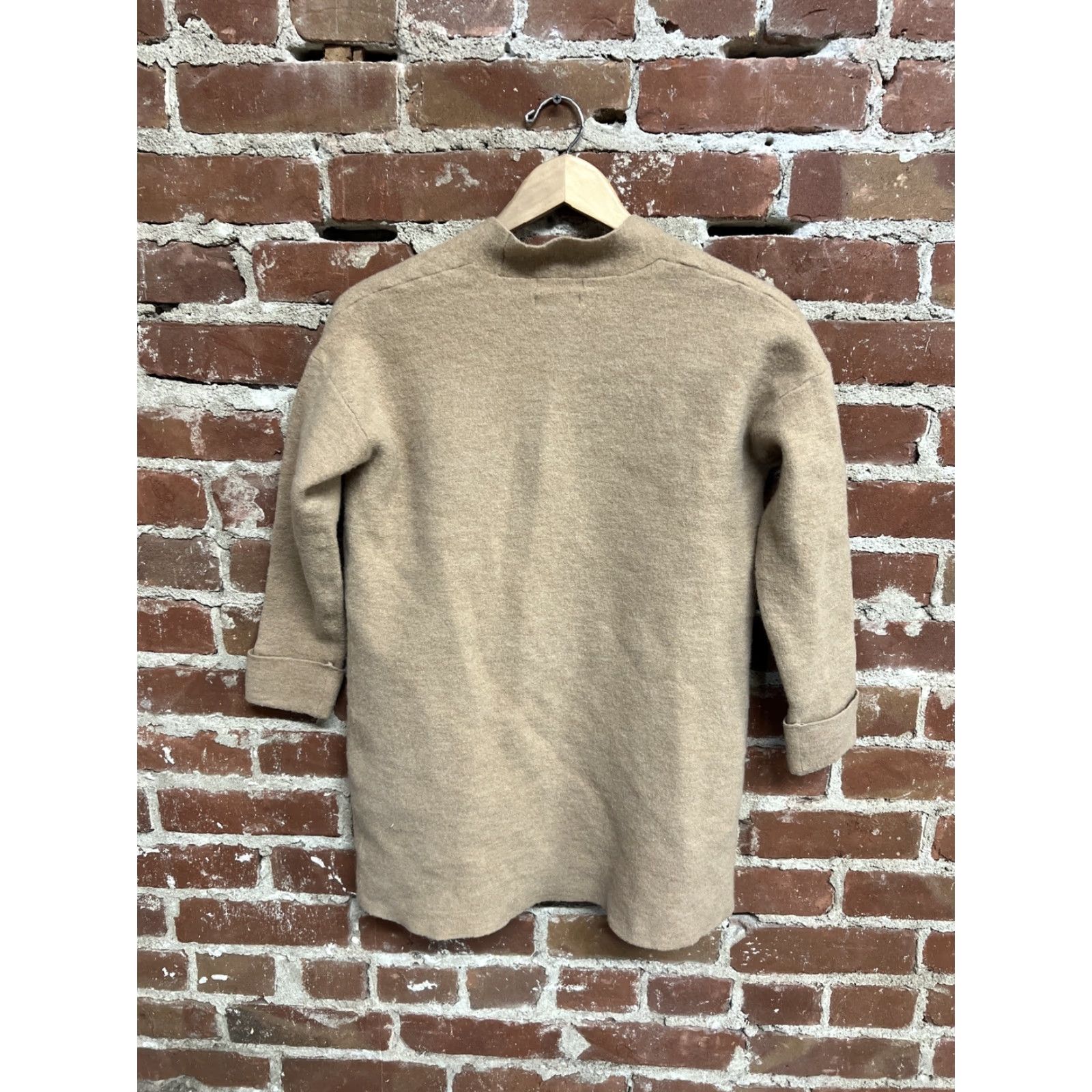 Halston Halston Cardigan Sweater Womens XL Brown 100% Extra Fine Merino Wool Size XL Size XL / US 12-14 / IT 48-50 - 2 Thumbnail