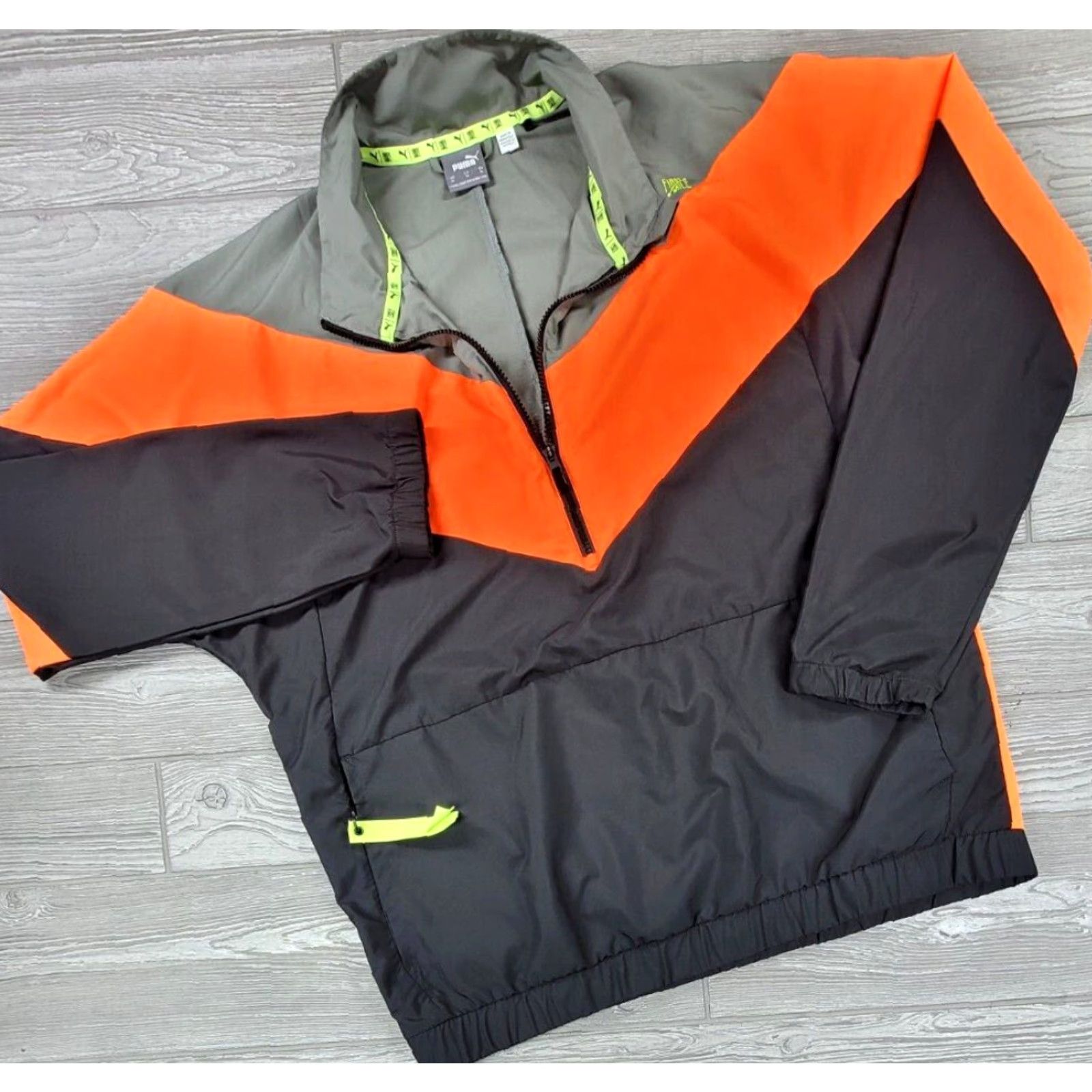 Puma Puma First Mile Track Jacket XL Orange Black Windcell 1/2 Zip Mens Multicolor Shirt Jacket Regular Fit Size US XL / EU 56 / 4 - 2 Thumbnail