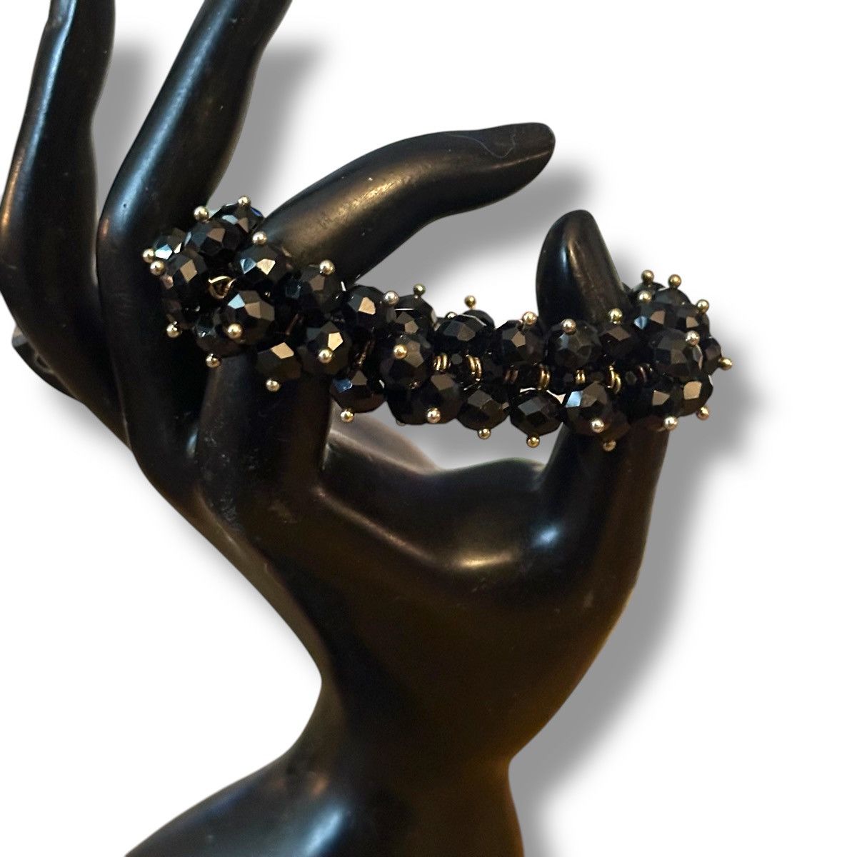 Other Black glass cluster bead stretch bracelet Size ONE SIZE - 2 Thumbnail
