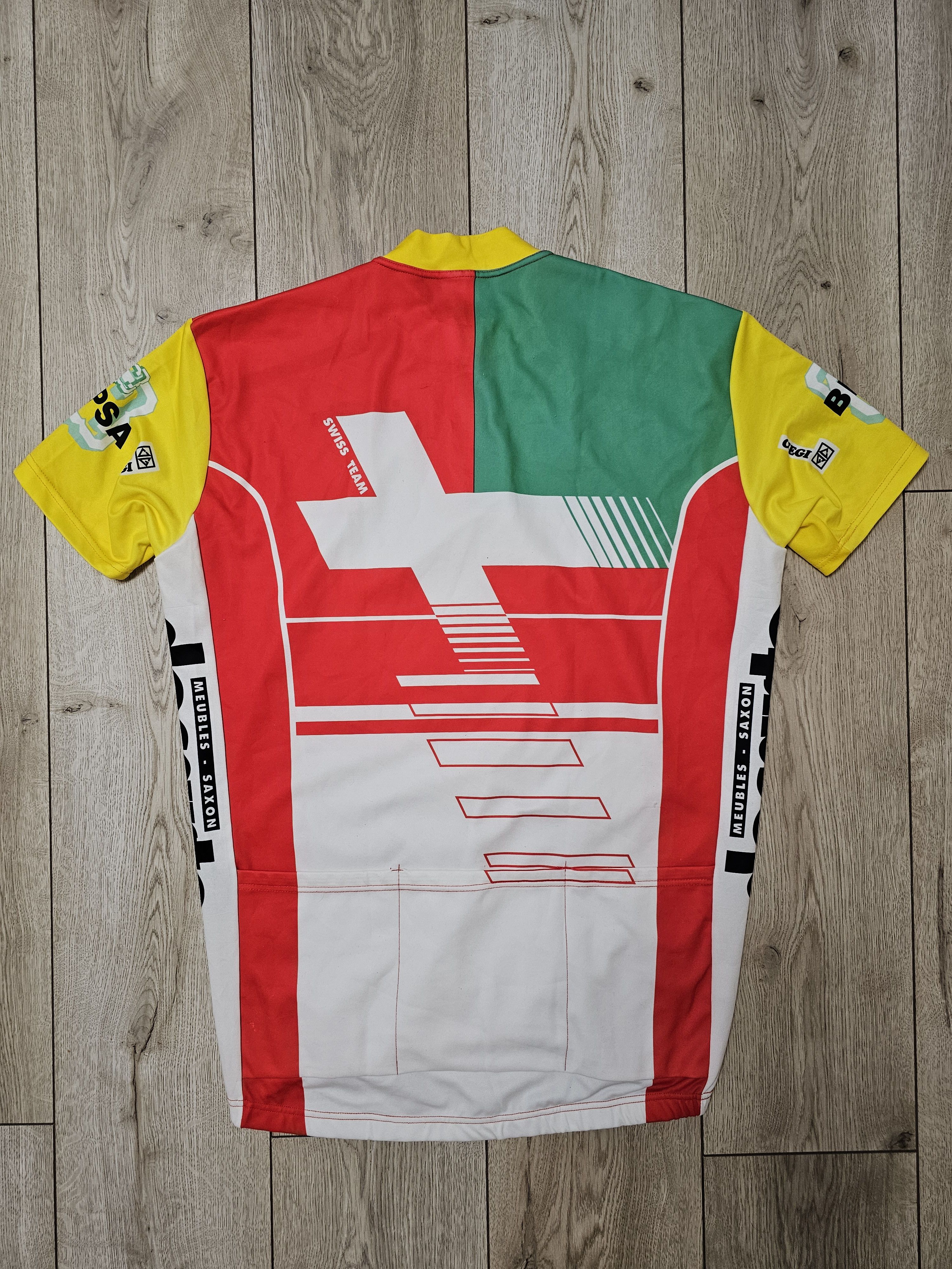 All Sport × Vintage VINTAGE SWISS TEAM CYCLING JERSEY 90s PMU ROMAND CYCLING 3XL Size US XXL / EU 58 / 5 - 2 Thumbnail