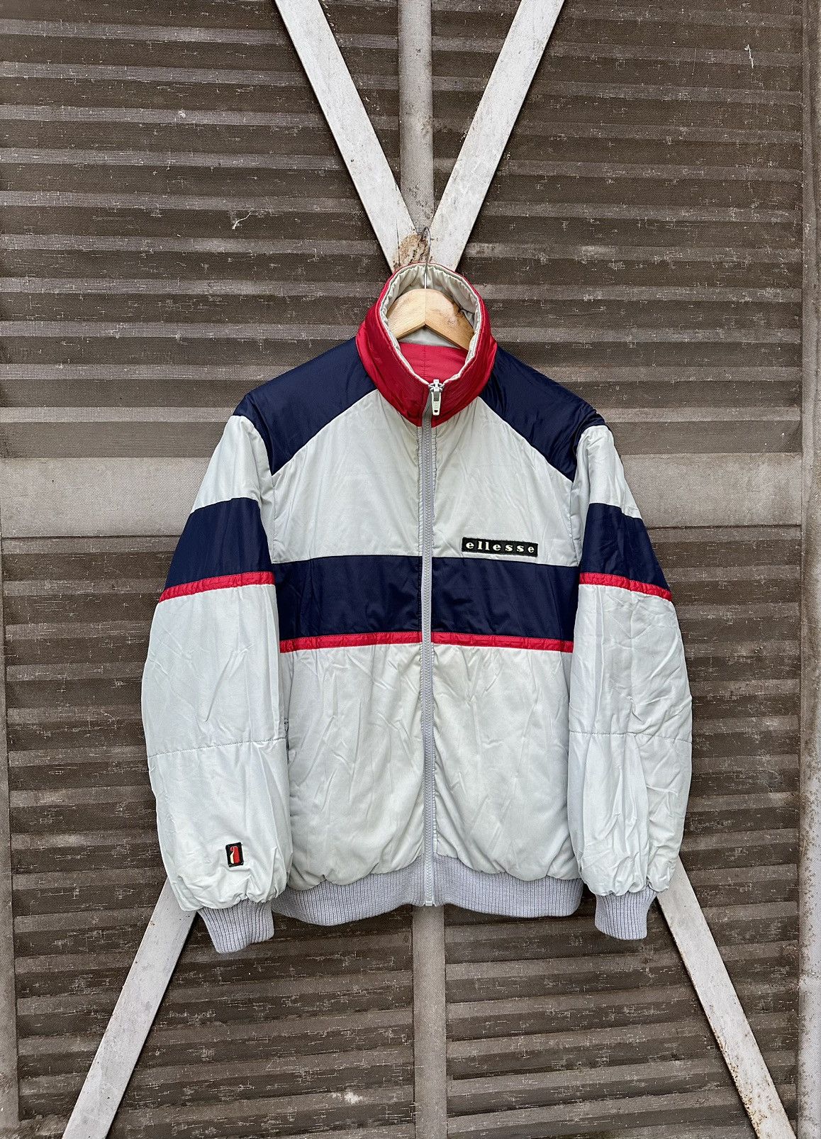 Ellesse 👹Vintage Ellesse Reversible Light Puffer Bomber Jacket Size US M / EU 48-50 / 2 - 3 Thumbnail
