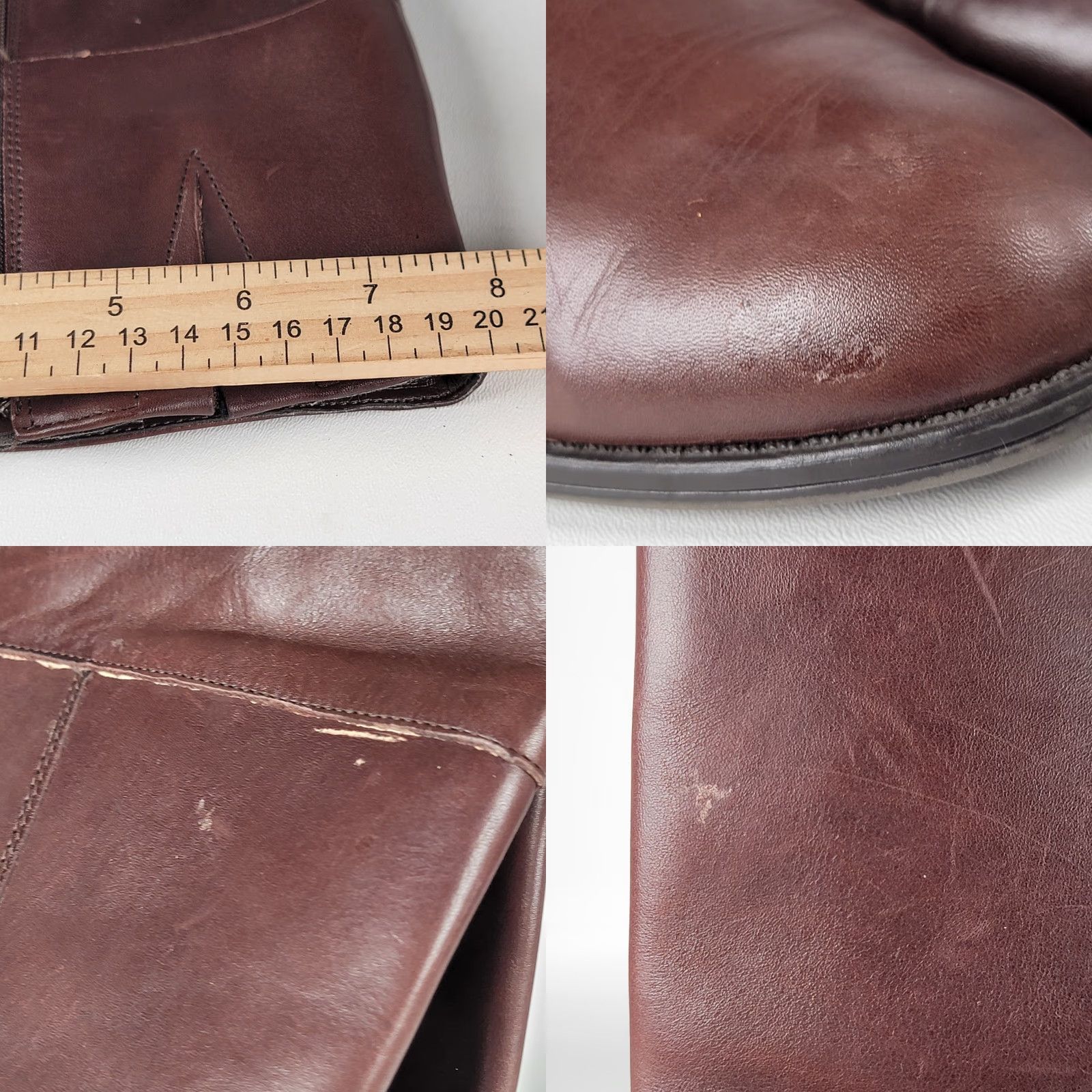 Ralph Lauren RALPH LAUREN Leather Riding Boots Women Size 7.5 M Brown Solid Round Toe Zip Block Heel Riding Boot Winter Fall Spring Women Size US 8 / IT 38 - 9 Thumbnail