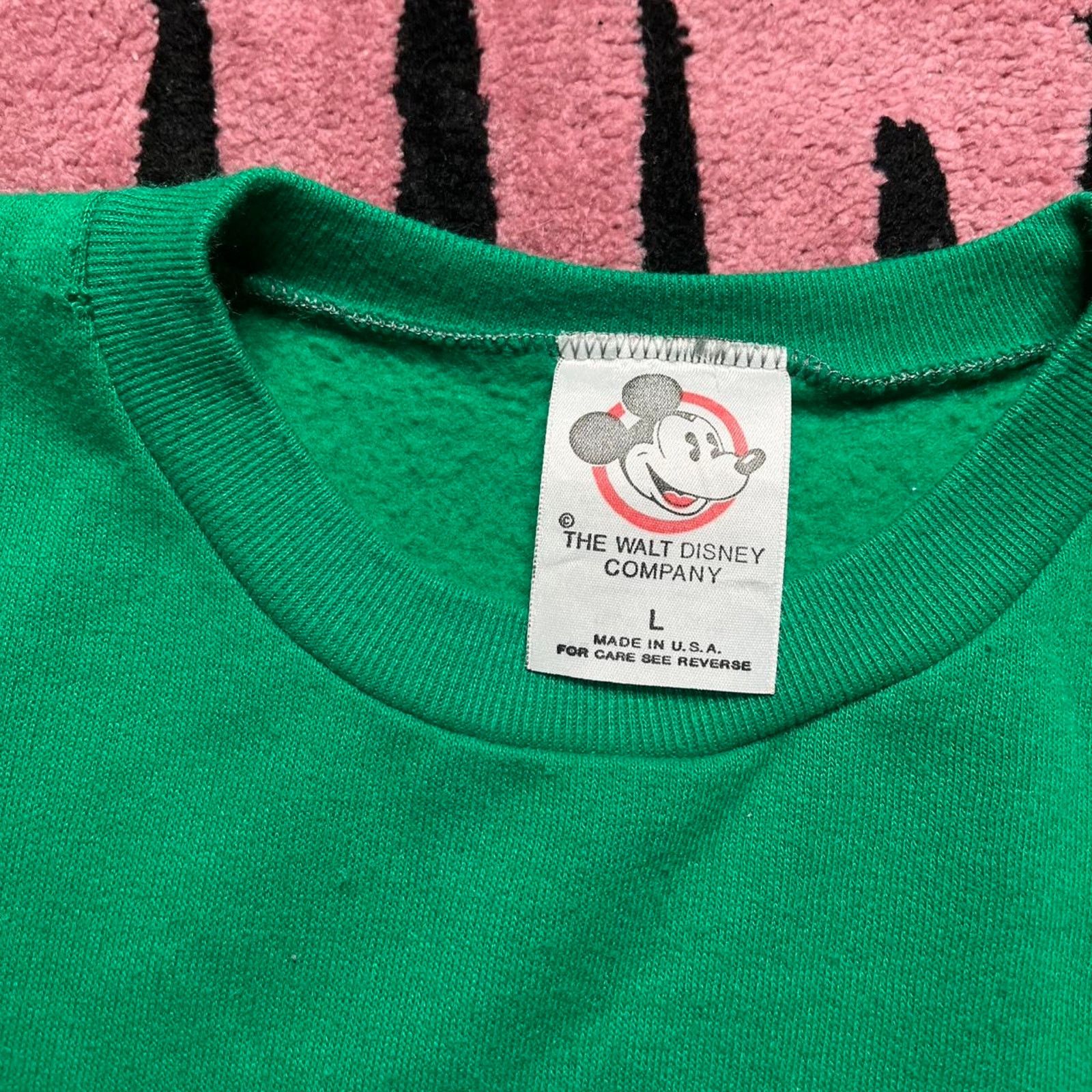 Disney × Mickey Mouse × Vintage Vtg Disney Mickey & Minnie Mouse Season Greeting Sweatshirt Size US L / EU 52-54 / 3 - 3 Thumbnail