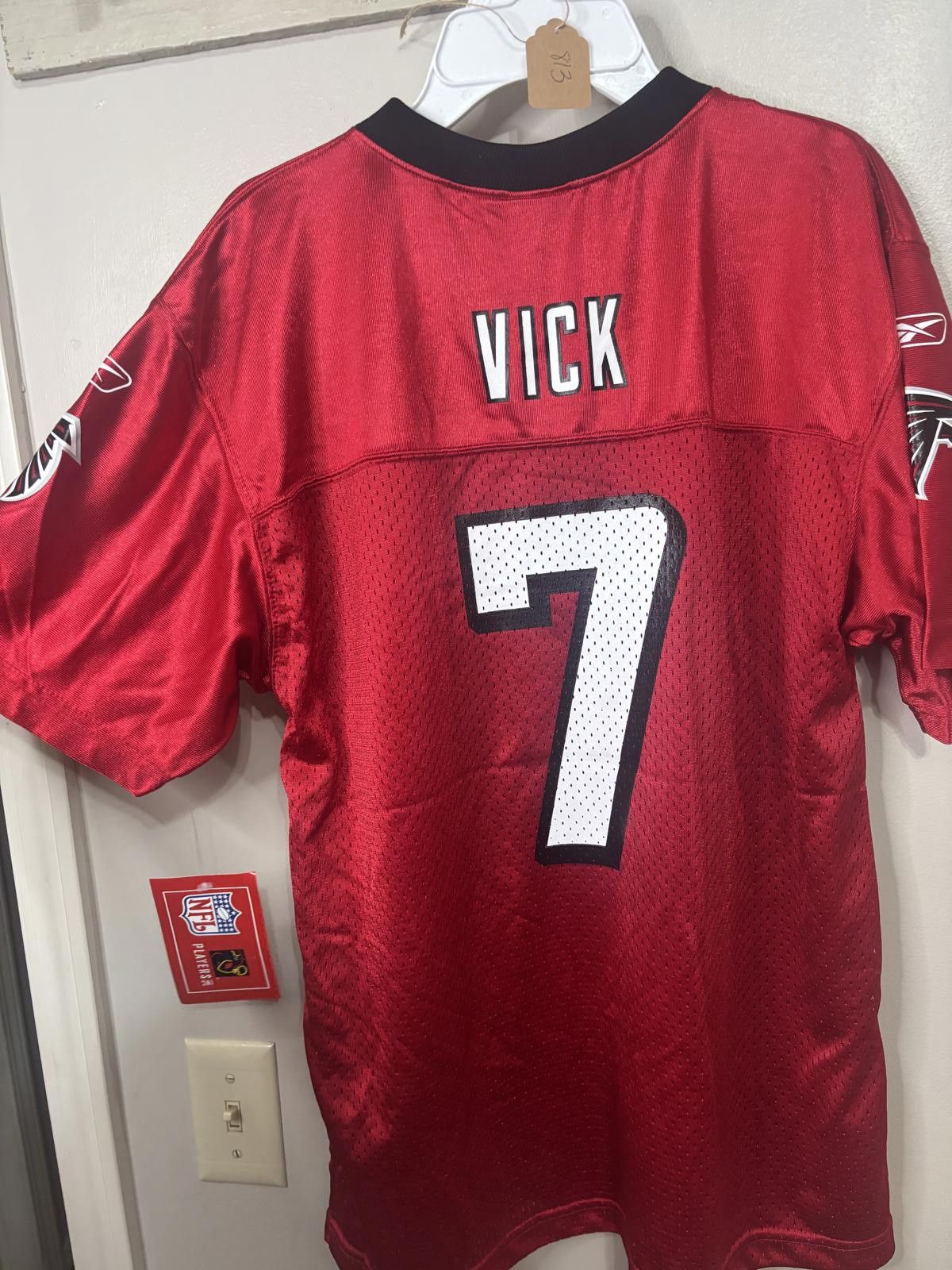 Reebok Michael Vick Atlanta Falcons Jersey - Red - Size XL Youth Size ONE SIZE - 2 Thumbnail