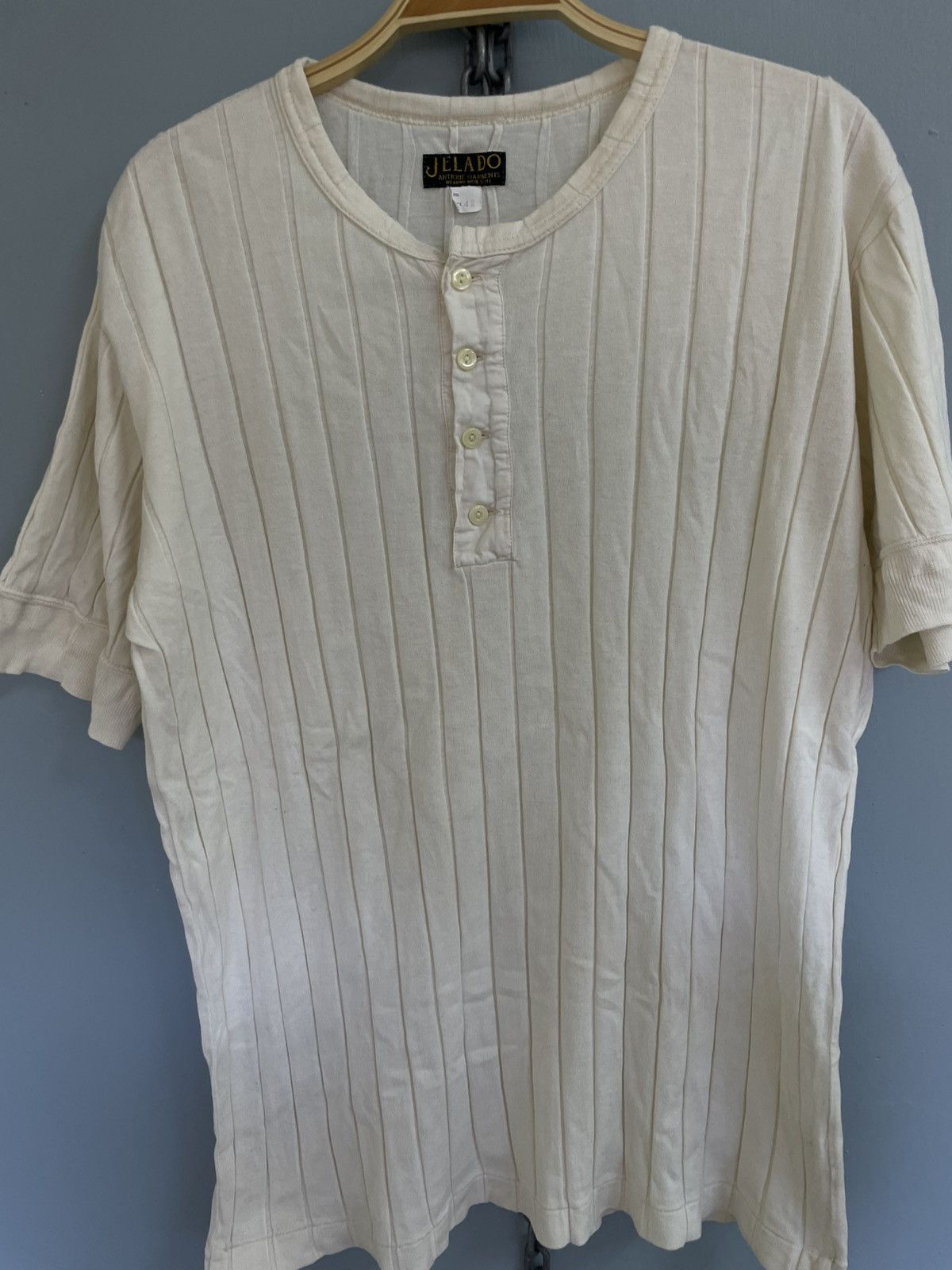 Japanese Brand Jelado henley neck shirt Size US L / EU 52-54 / 3 - 3 Thumbnail