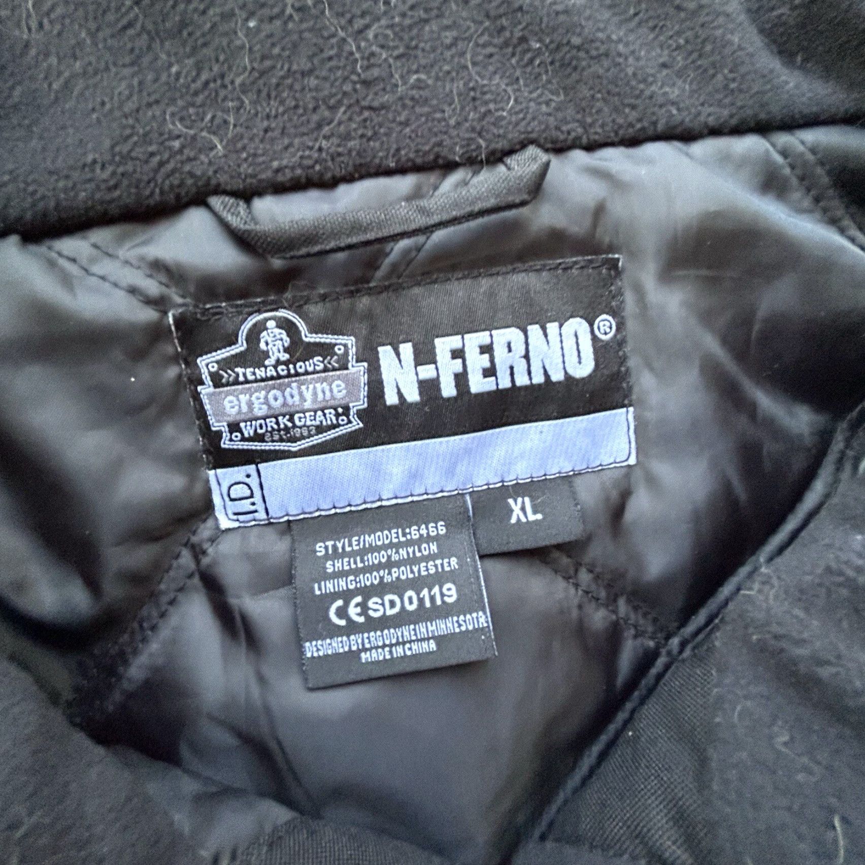 Vintage Ergodyne N-Ferno Jacket XL Unisex Adults Coat Parka Winter Nylon 500D Black Zipper Snap Insulated Thermal Size US XL / EU 56 / 4 - 5 Thumbnail