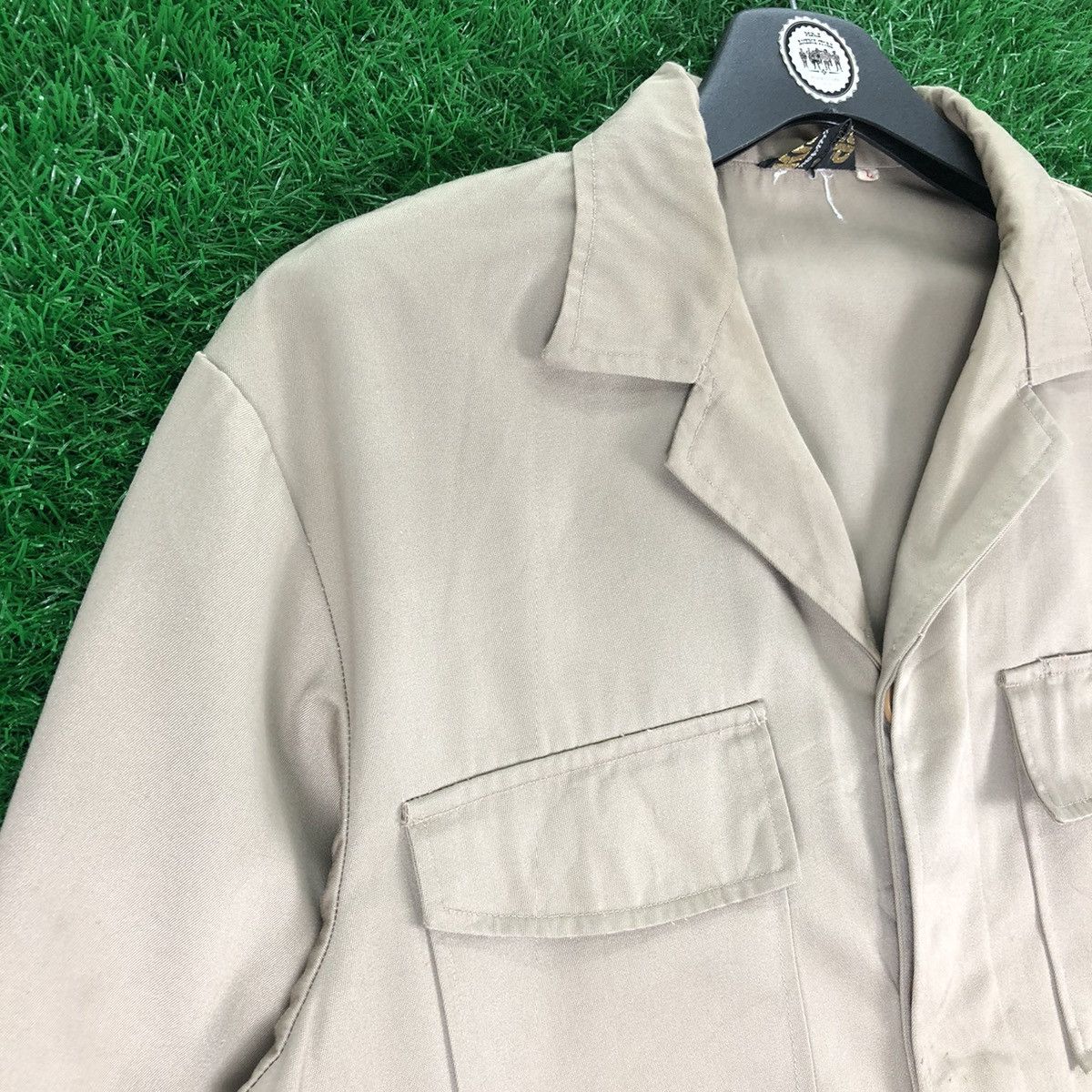 Vintage Vintage 80's Khaki Work Jacket Double Pocket Size US M / EU 48-50 / 2 - 2 Thumbnail